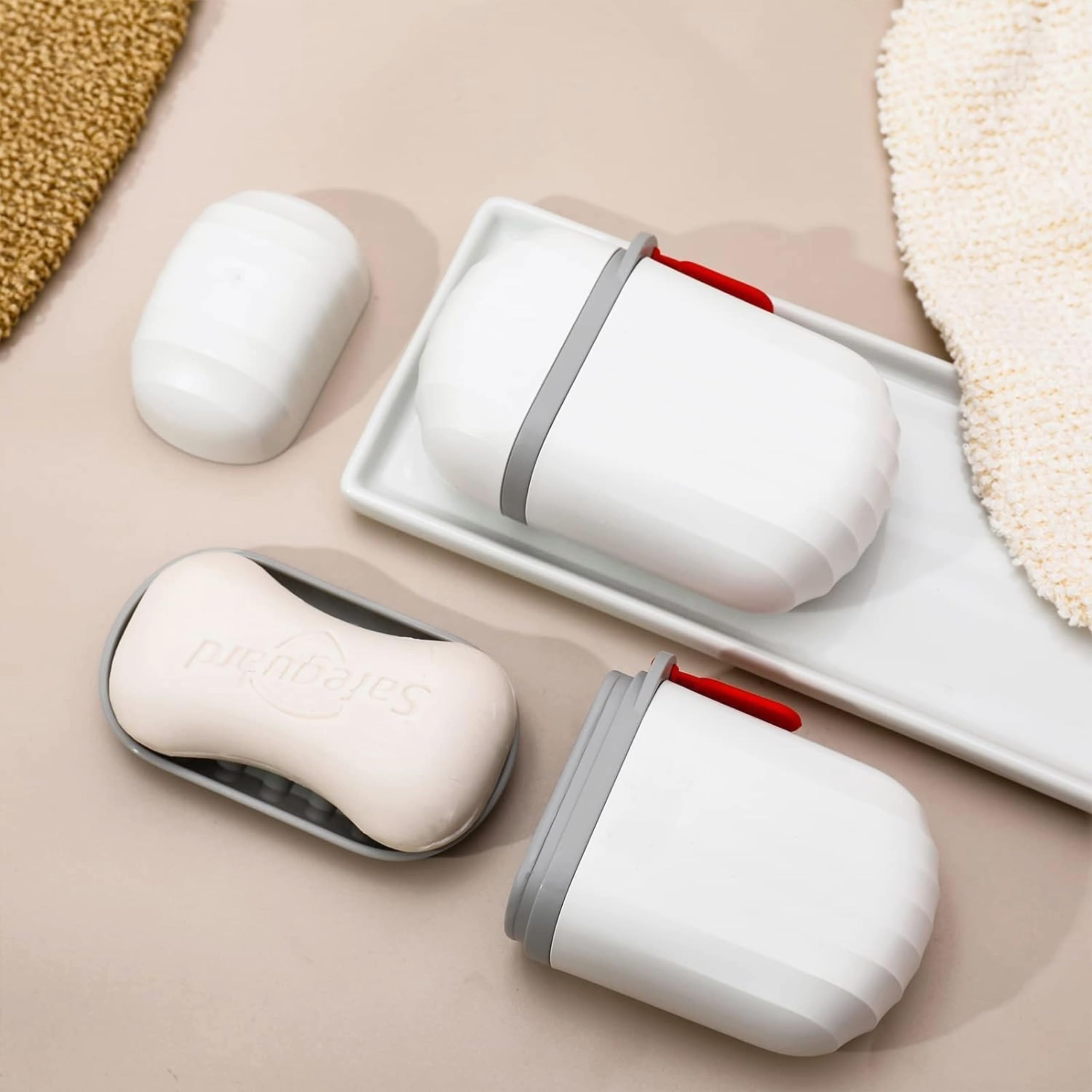 Estella® Pack of 2 - Travel Soap Case - Waterproof Soap Box for Travel, Portable Soap Box for Bathroom, Outdoor and Travel - with Drainage Tray & Leakproof Cover Holder (B0DGQPKMSB) Amazon Price History, Amazon Price Tracker