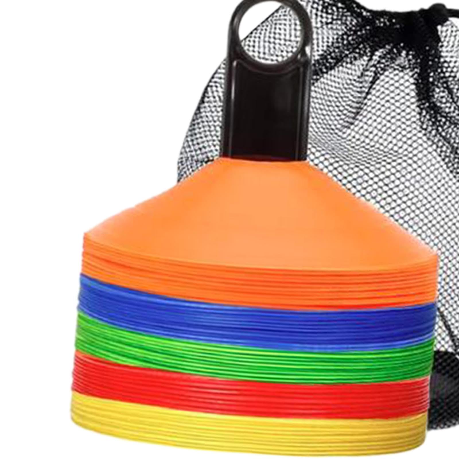 50 Conos de Fútbol, ​​Conos de Entrenamiento de Fútbol, ​​marcadores de Campo, Conos de, Conos Deportivos, Discos de Fútbol para Entrenamiento