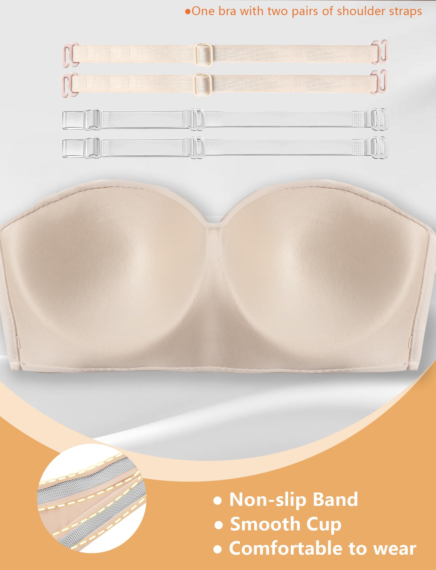 AIEOE 3PCS Soutien-Gorge sans Bretelles pour Filles sous-vêtements Respirant Fille 12-18 Ans Adolescente Brassiere Remboure Tour de Poitrine 32-38