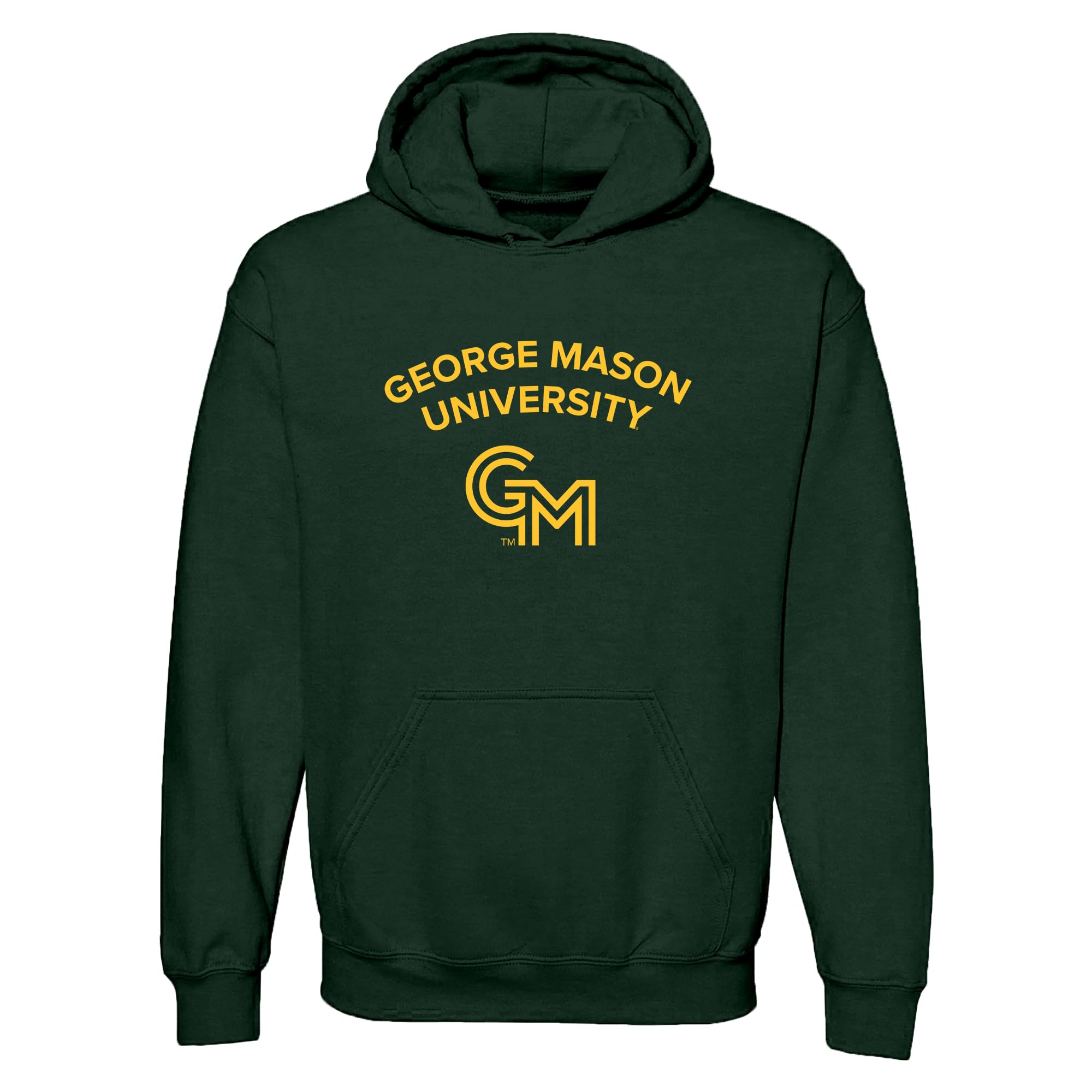 UGP Campus Apparel NCAA Officially licensed College - University Team Color Arch Logo Hoodie, George Mason University Patriots Forest, S โ image 1