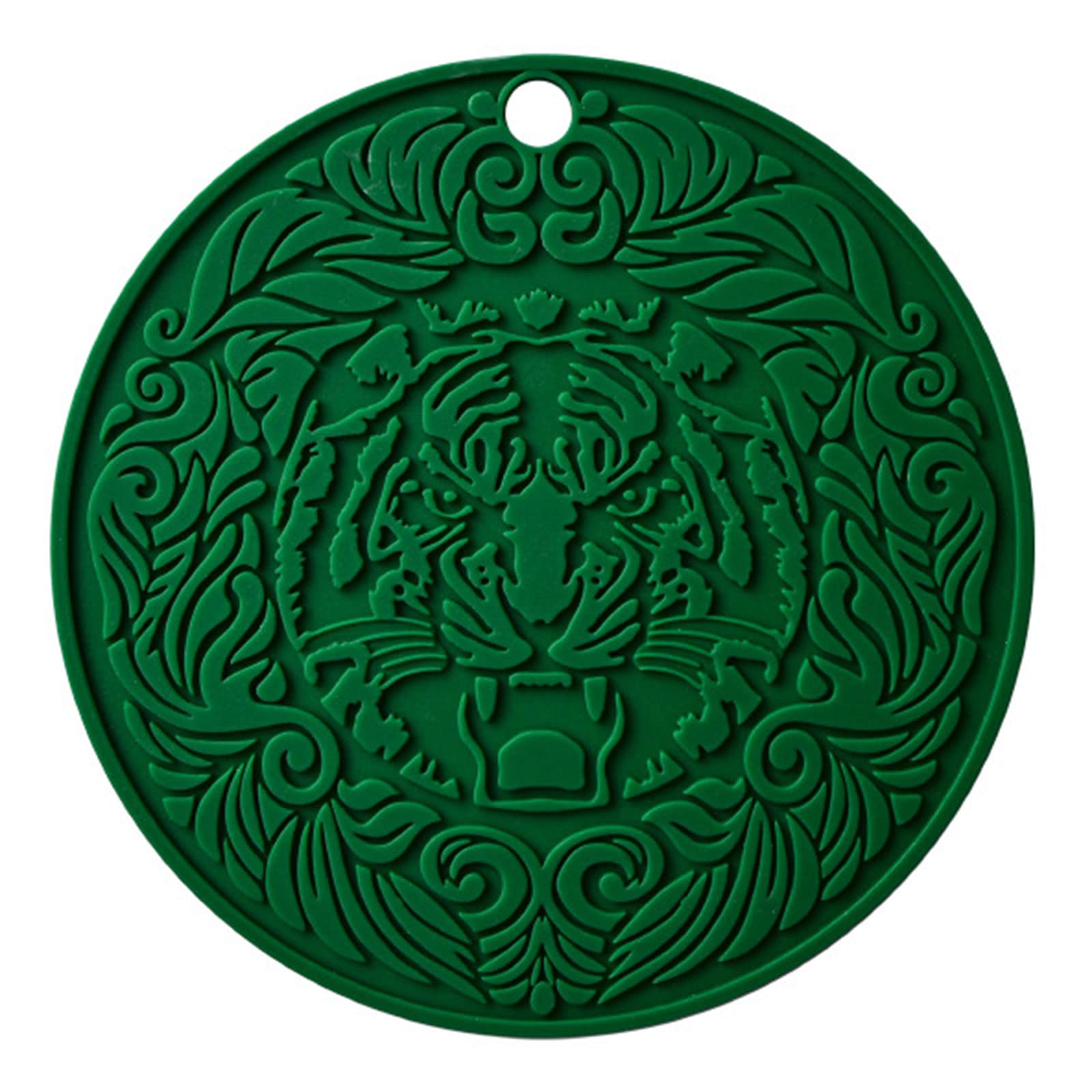MALSSE Creative Insulation Mats Anti-scald Mat Nordic Household Dishes Mat Tiger Pattern Silicone Tea Coas Anti-scalding Pad