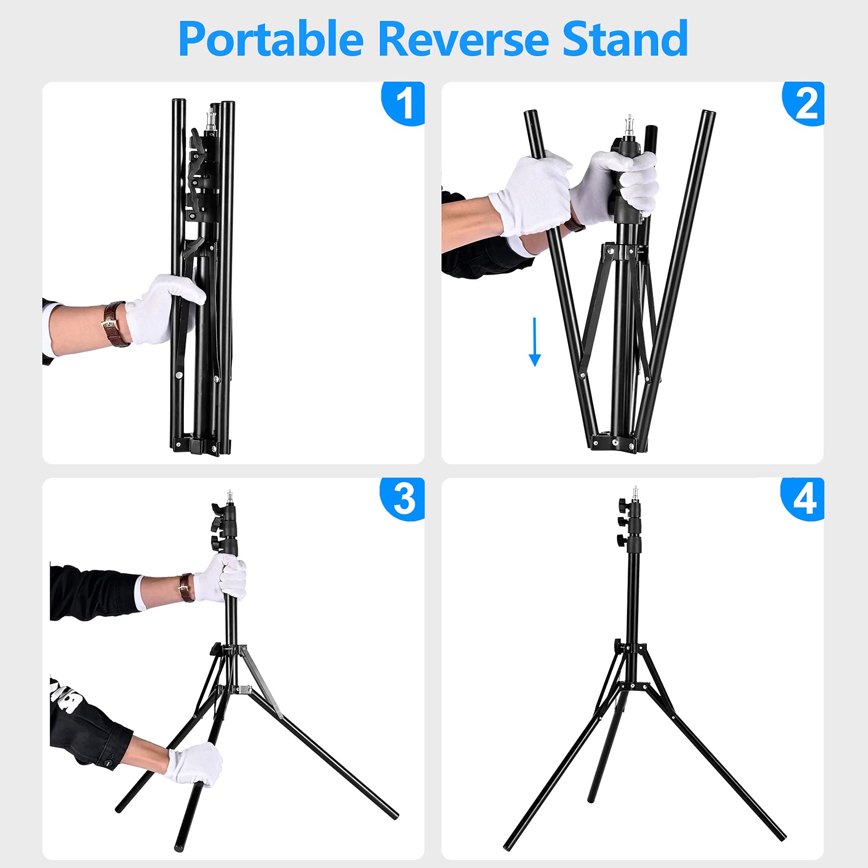Selens 5 in 1 Reflektor 110CM mit Lichtstativ Reflector Clip Halter Kit für Fotostudio Portrait Fotografie, Runder Reflektor Diffusor Gold/Silber/Weiß/Schwarz/Transparent