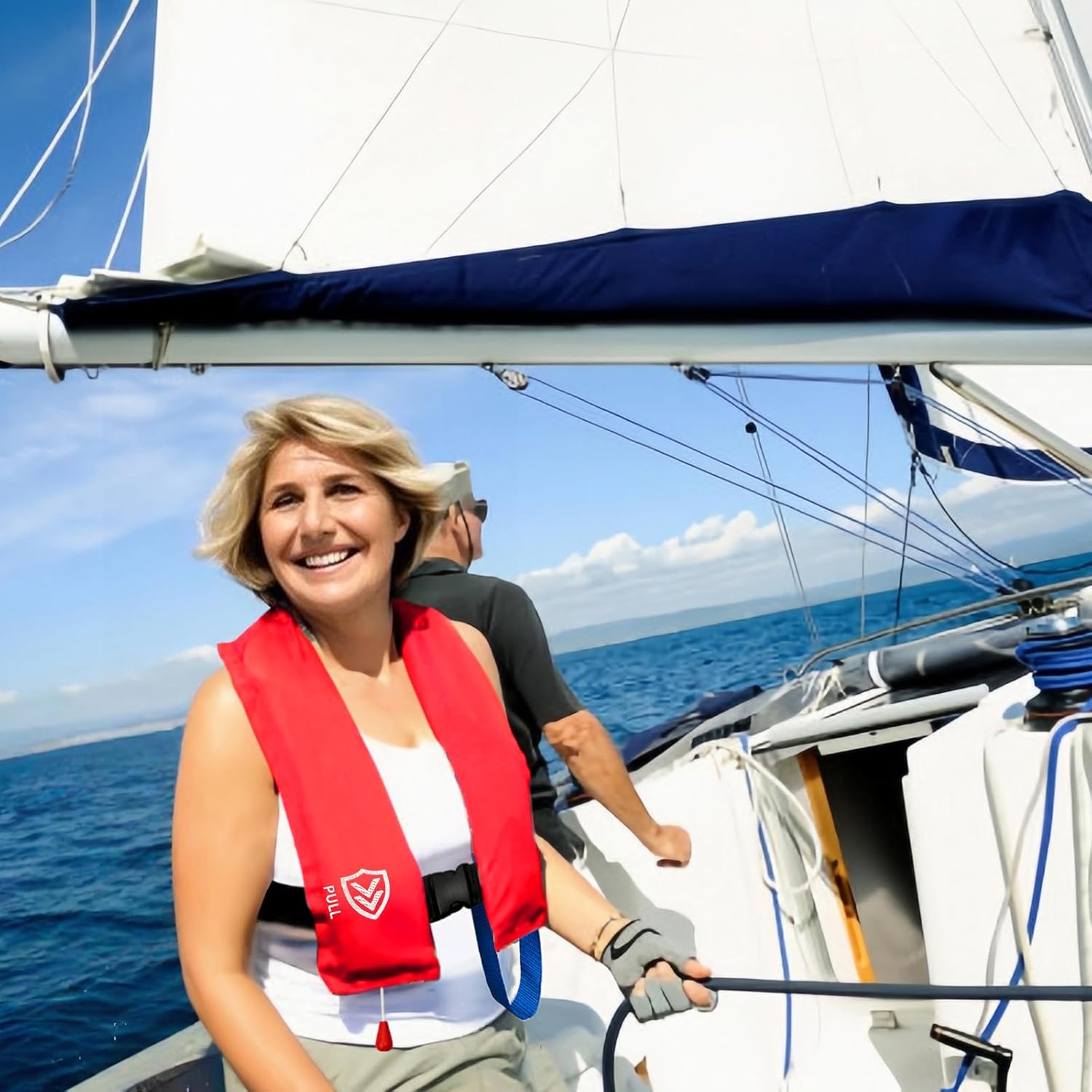 Manual Inflatable Life Jacket | Inflatable PFD Jackets for Adults|Kayak Life Vest | PFD Low Profile for Fishing Sailing|Jet Skiing |Supports up to 330 lbs