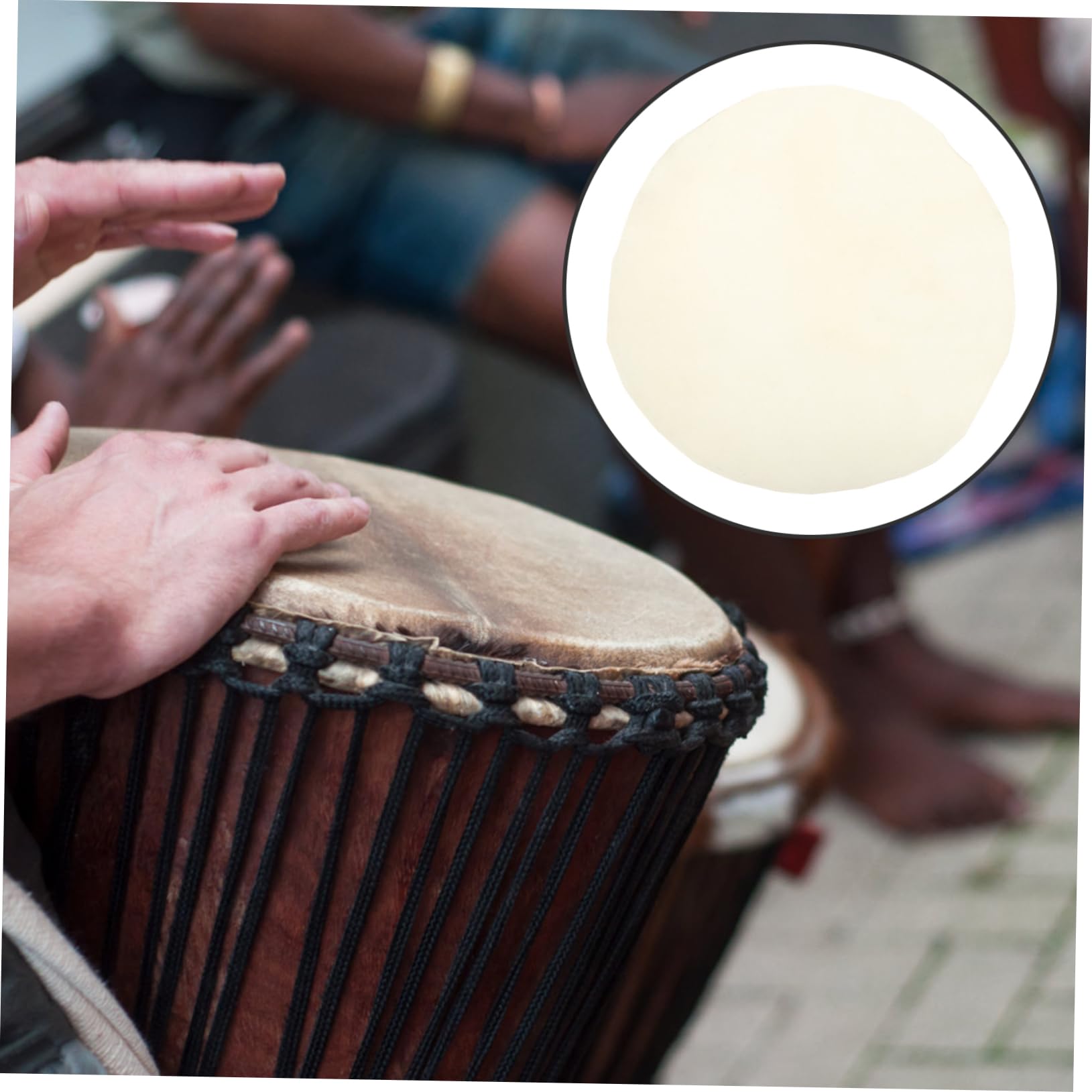 Vaguelly 4 Stücke Afrikanische Trommeln Für Trommeln Trommel Haut Ersatz Trommel Leder Percussion Teil Ersatz