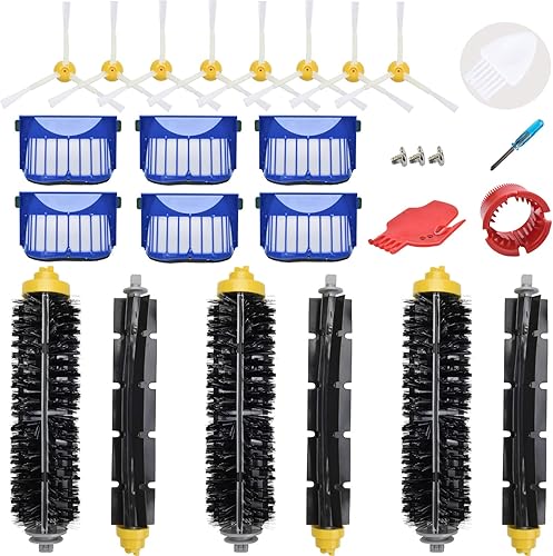 Miniatura 1 de LOVECO Kit de piezas de repuesto para iRobot Roomba 675 645 655 671 677 Robótica, 6 filtros, 8 cepillos laterales, 3 cerdas y cepillo batidor