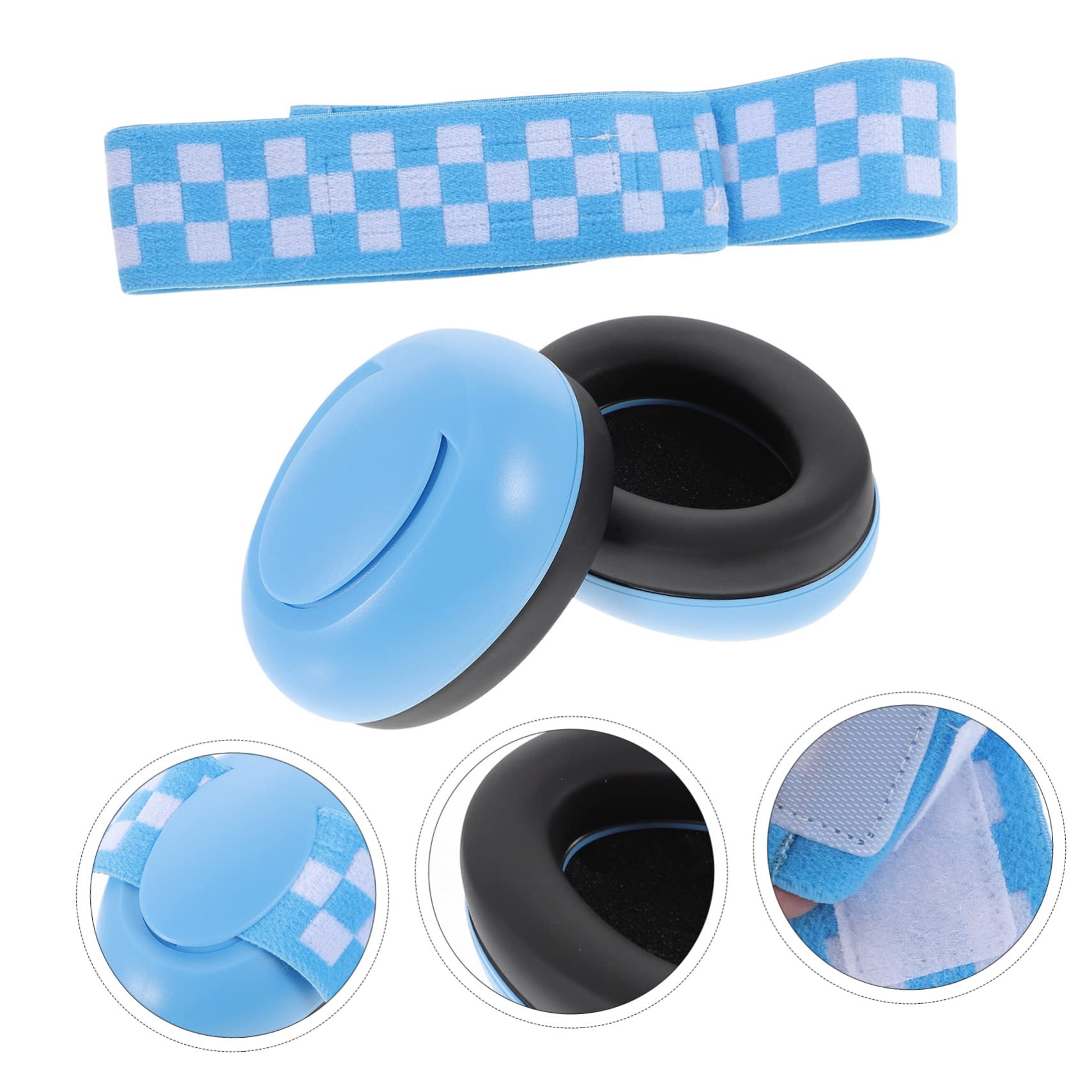 KOMBIUDA 2 Set Paraorecchie Per Bambini Cancellazione Del Rumore Delle Cuffie Orecchio Del Bambino Cuffie Con Riduzione Del Rumore Auricolari Con Cancellazione Del Rumore Sky-blue Spugna