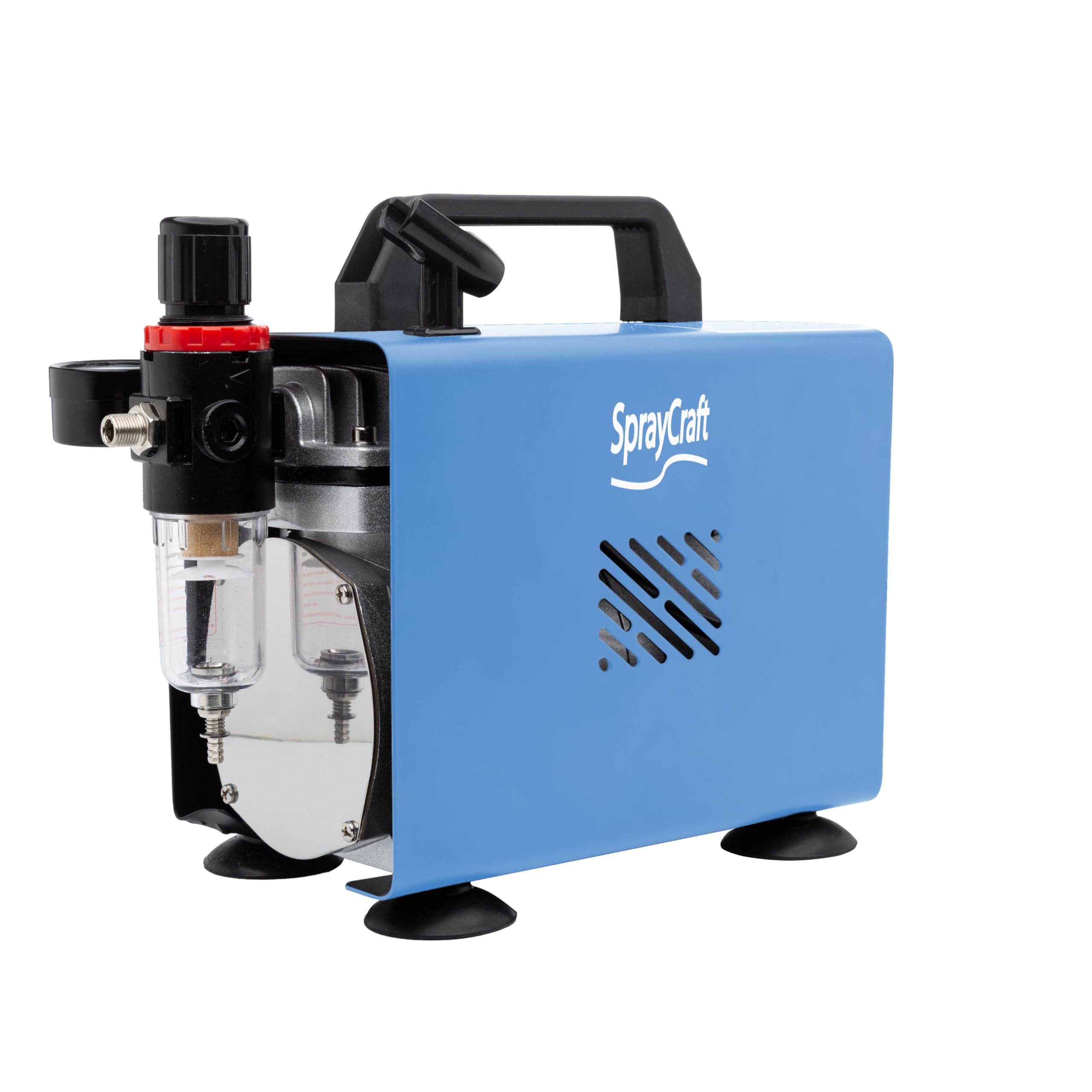 Spraycraft Blue Sp2100 Airbrush Compressor – Compact & Quiet, 58 Psi, Auto-Start/Stop – For Airbrushing, Model Painting, Art And Craft