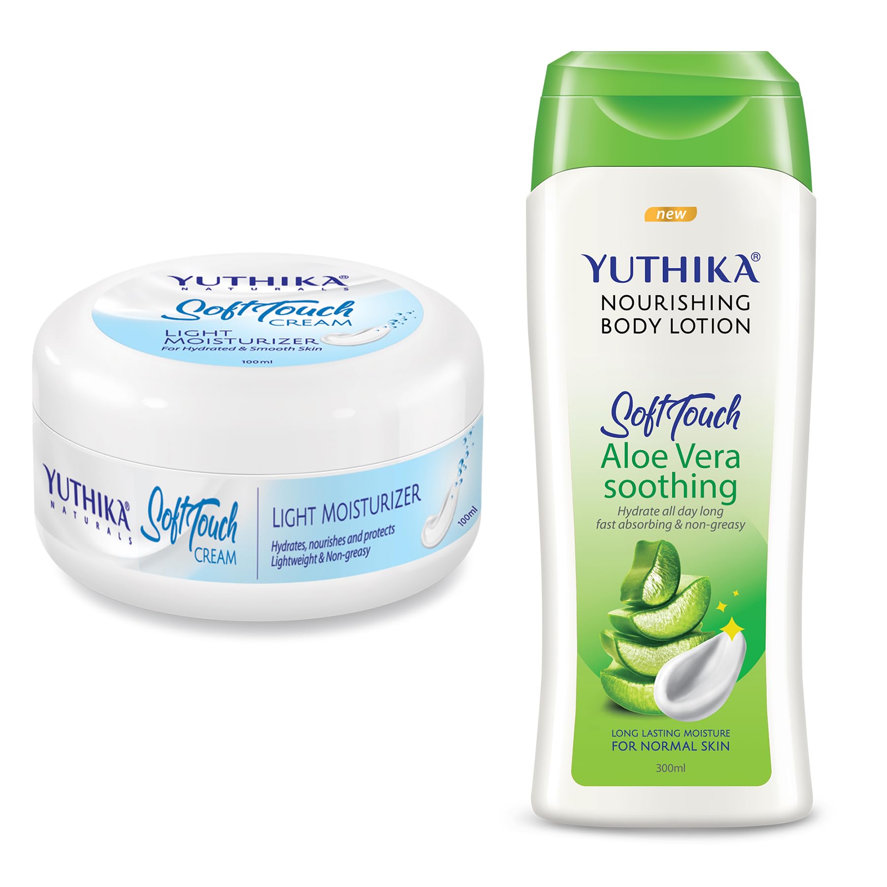Yuthika Aloe Vera Body Lotion 300ml with Moisturizer Cream 100ml, Nourishing Body Lotion and Winter Cream for Face, Hand, Body, Dry Skin, Instant Hydration, Non Greasy Formula-image-49