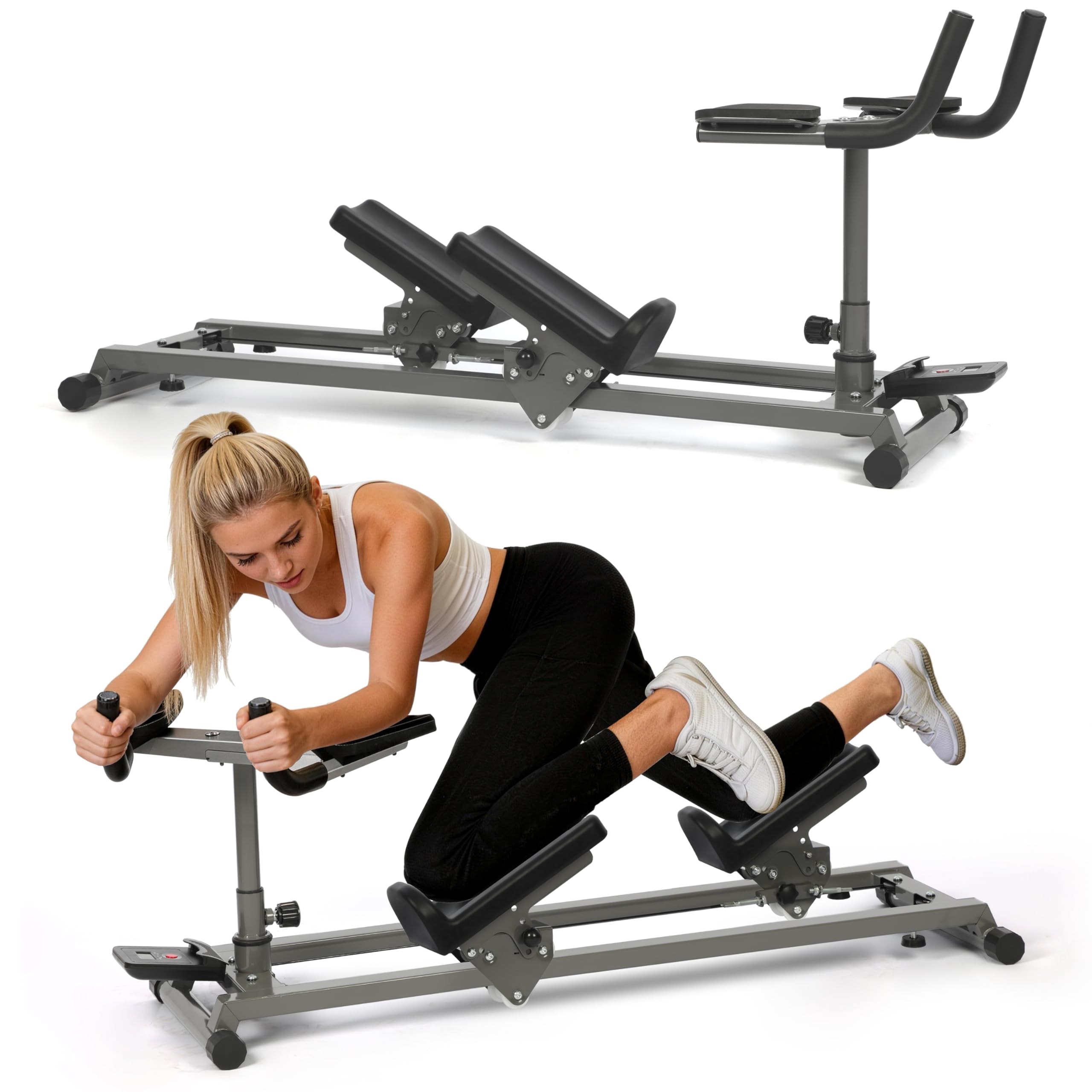 EVERYMATE Exercise Crawler Machine, Spine Twist and Stretch Trainer, Full Body Cardio Machine, Builds Core Strength, Home Gym Equipment with Adjustable Hand Grips &amp; Knee Support