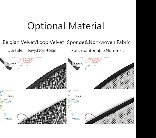 Miniatura 6 de Alfombra antideslizante personalizada con nombre, diseño de unicornio y rosas azules y rosadas, 4 x 5.2 pies, para dormitorio, niña, sala de estar,