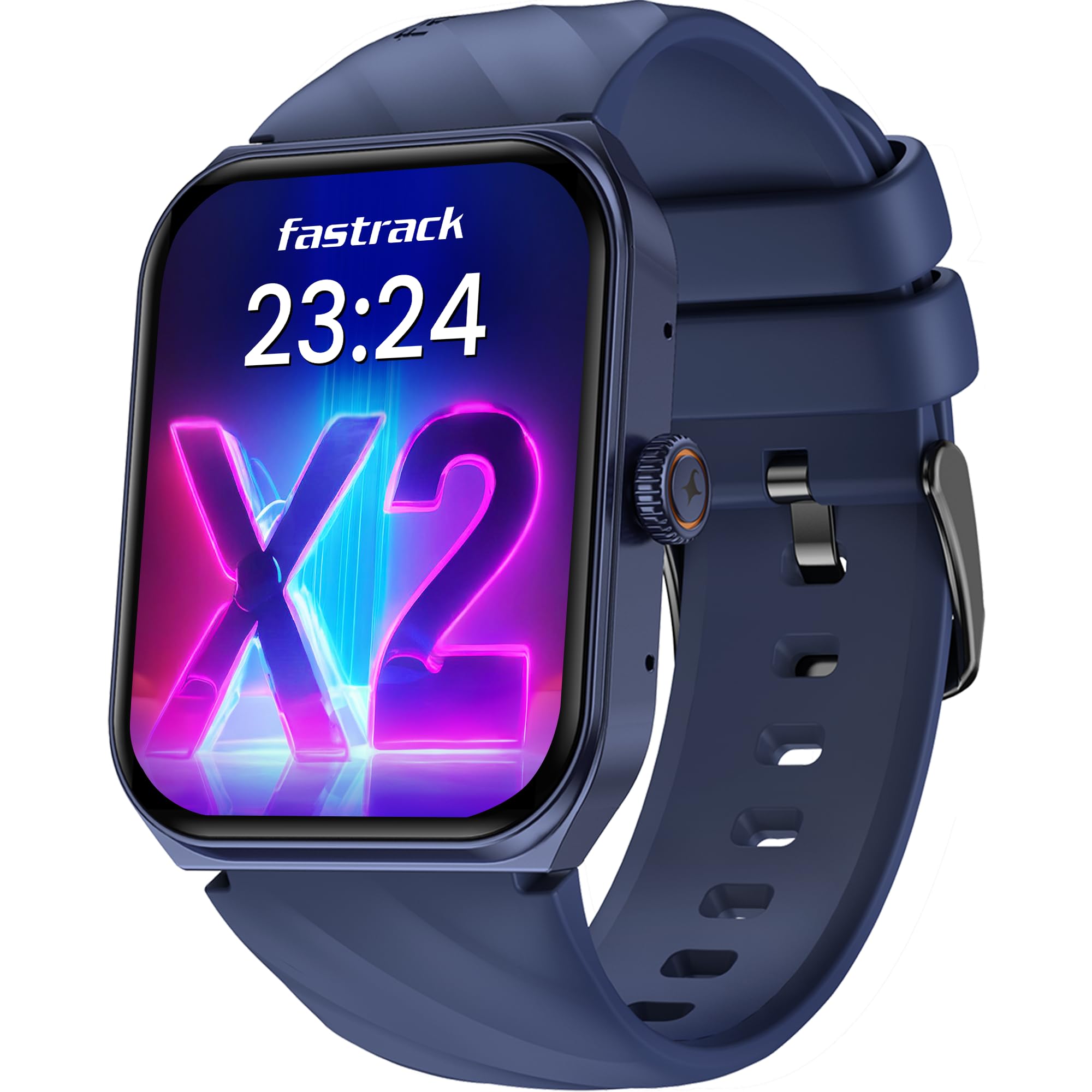 Fastrack New Limitless X2 Smartwatch|1.91" UltraVU with Rotating Crown|60 Hz Refresh Rate|Advanced Chipset|SingleSync BT Calling|NitroFast Charge|100+ Sports Mode & faces|Upto 5 Day Battery|IP68, Blue