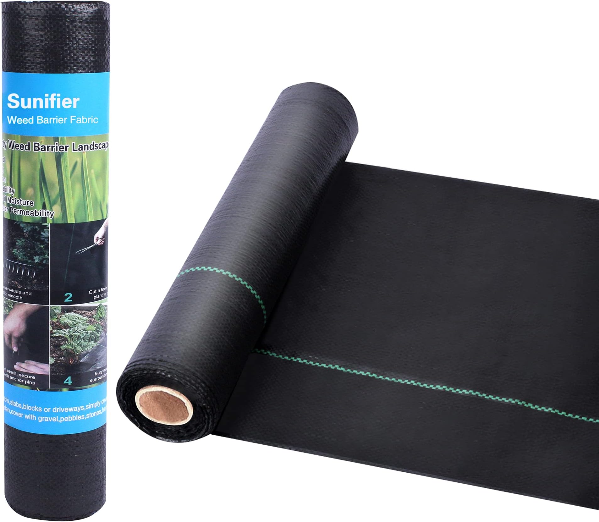 JMIATRY Weed Barrier Landscape Fabric Heavy Duty 320FT x 1
