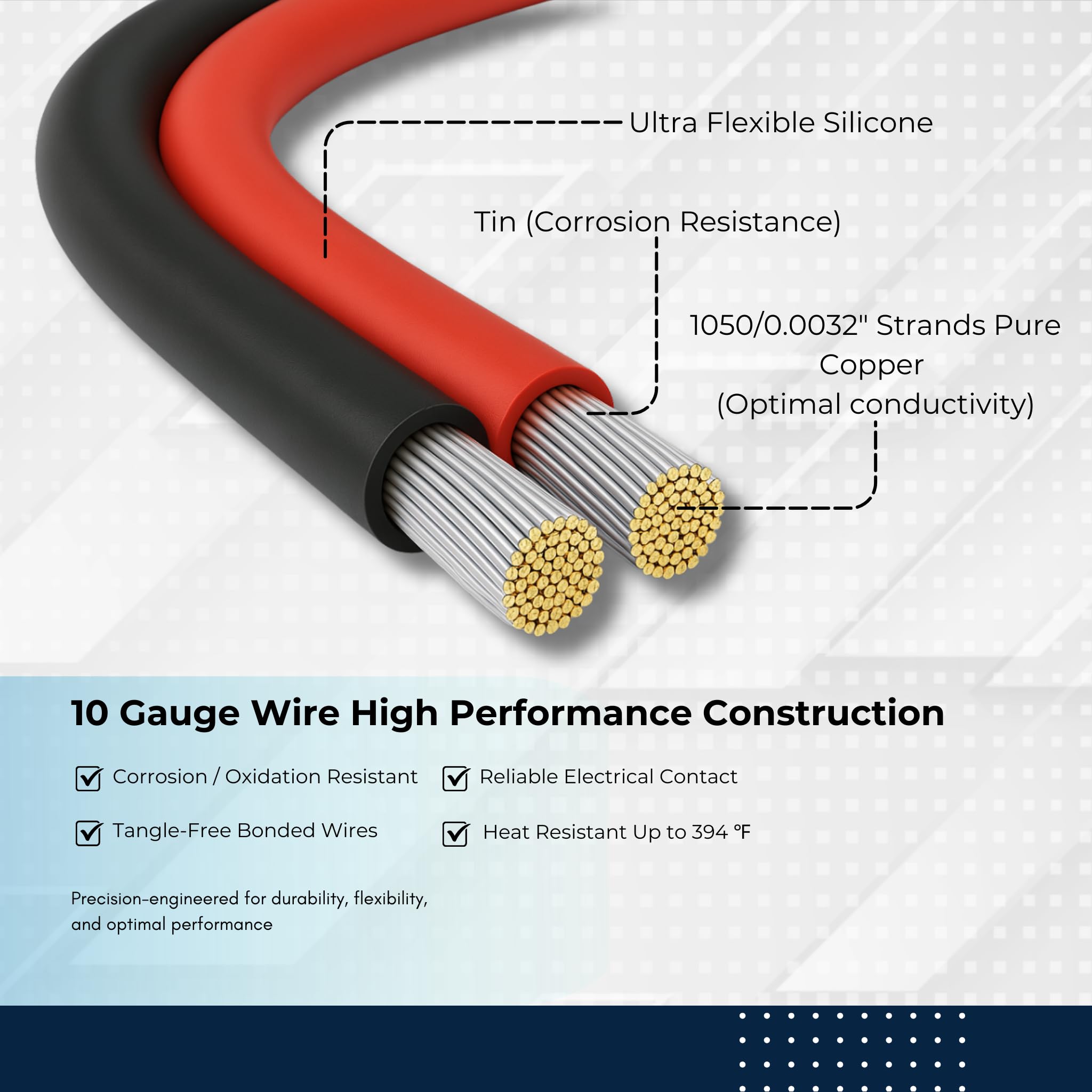 Cable de extensión XT60i a XT60i de 10 AWG de 30 pies macho a hembra, conectores XT60i, cable de carga solar, cable de silicona para estación de energía portátil, generador solar, sistemas