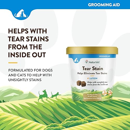 Miniatura 3 de NaturVet – Tear Stain Plus Lutein – Eliminates Unsightly Tear Stains – Enhanced with Cranberry Extract, Marshmallow Root & Oregon Grape Root – for