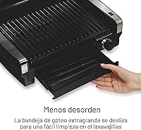 Vista 7 de Parrilla de interiores Hamilton Beach 25361, Tapa de acero inoxidable con ventana, Plateado