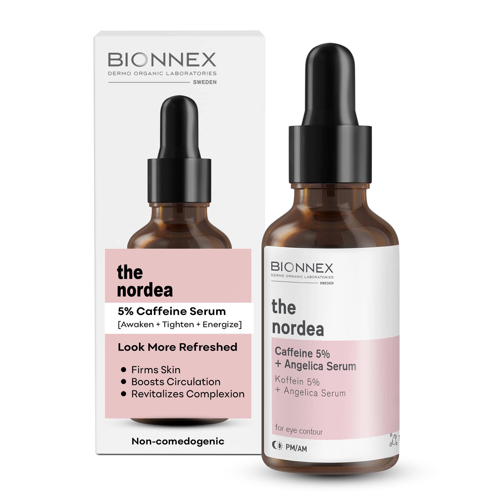 Bionnex The Nordea Eye Serum with Caffeine 5% and Angelica Extract – For Puffy Eyes, Dark Circles, and Pigmentation Correction