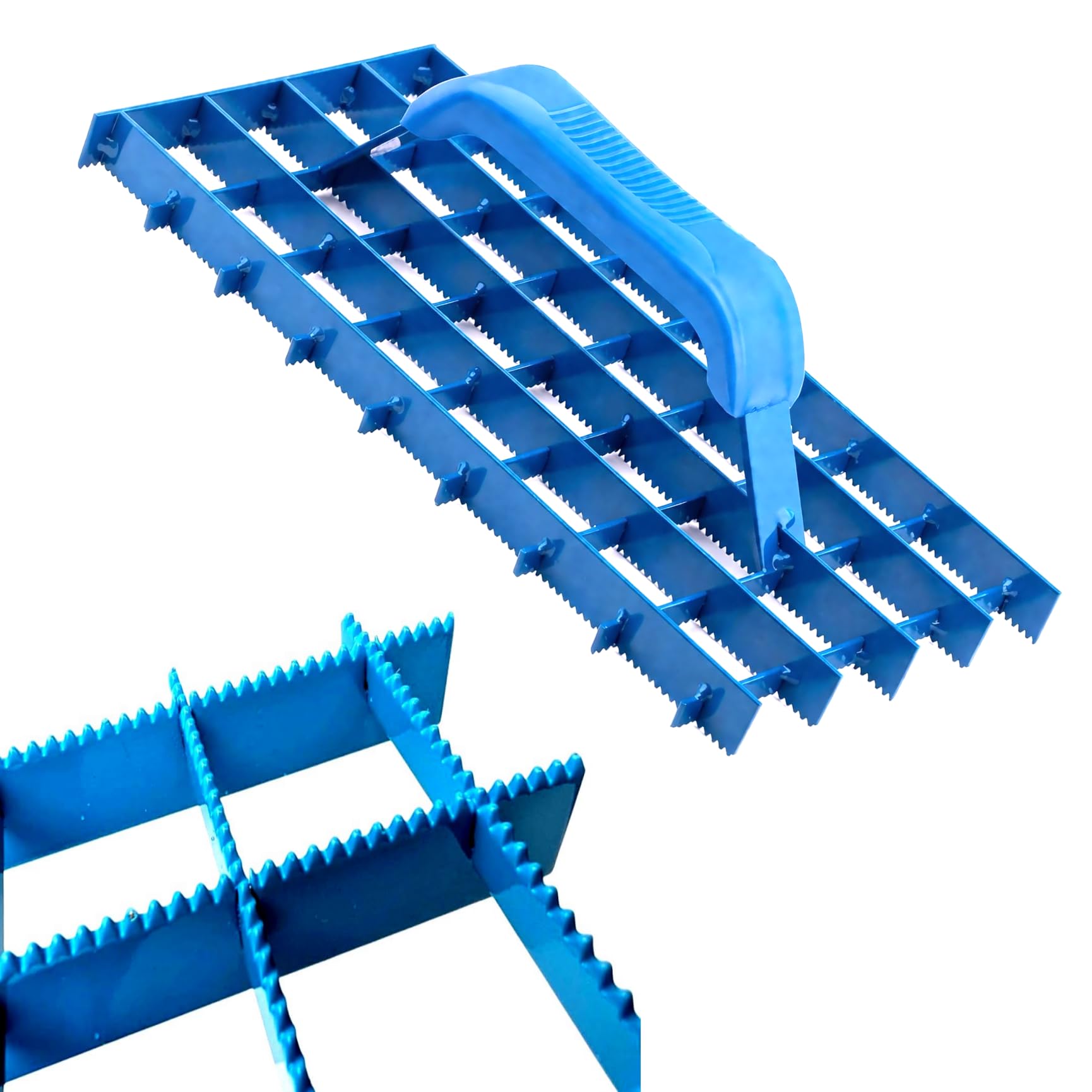 Lattice Plane Small V Notched Metal Grid Sanding Grater Board 290x145mm – Heavy Duty Steel Scraper for Aerated Blocks, Plaster, Gypsum, Soft Blocks & Render Sander Smoothing Scraping Surface