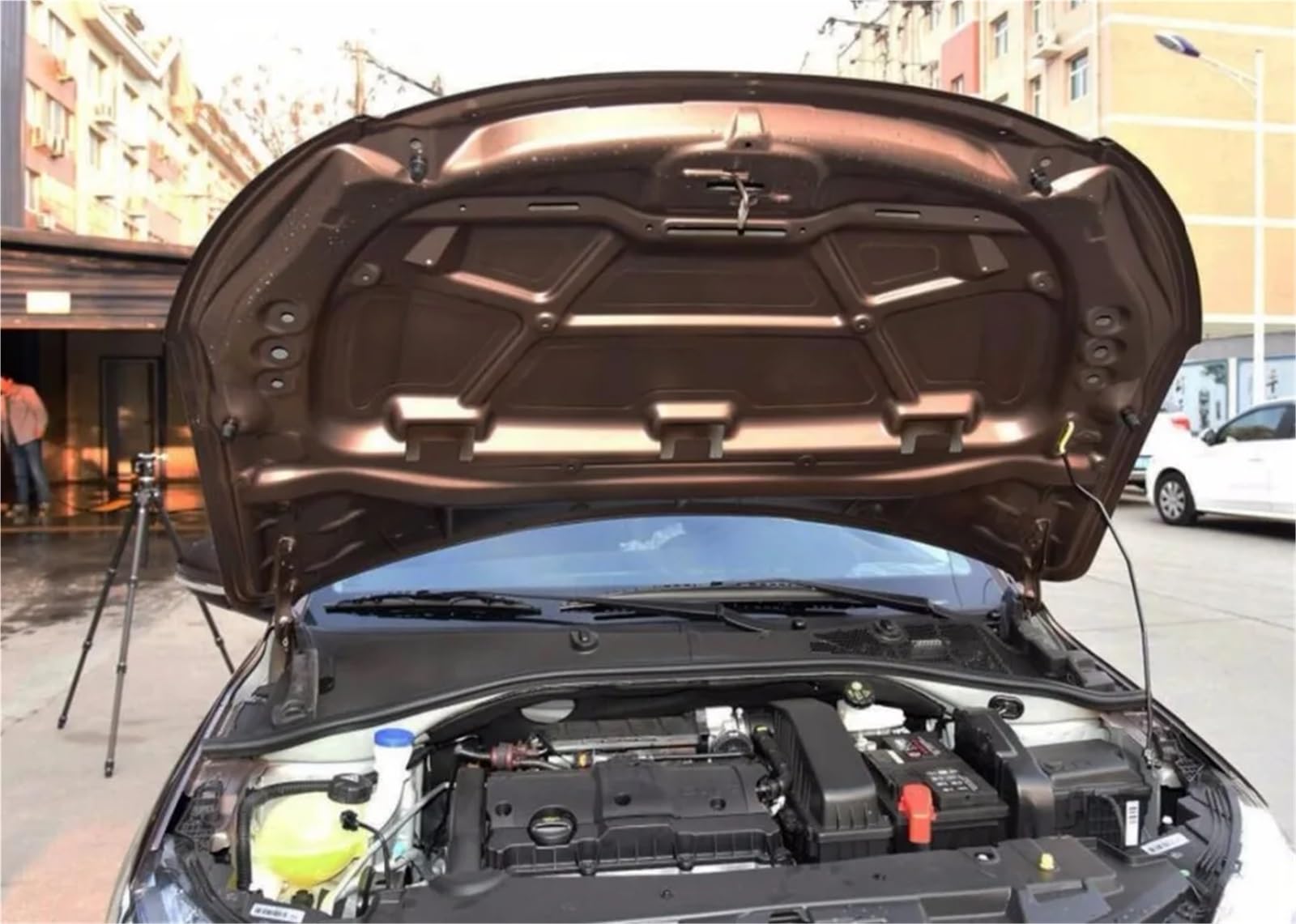 Almohadilla de aislamiento térmico del motor Estera de aislamiento acústico, paneles espuma insonorizantes pared para Peugeot, 301 2017 2018