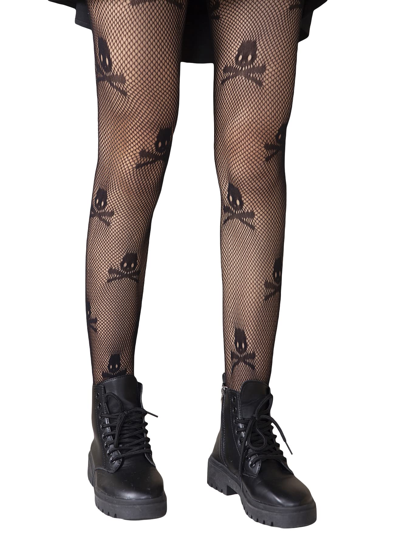 CozyeaseWomen's Plus Size Graphic Heart Print Tights Sheer Bow Mesh fishnet stockings pantyhose