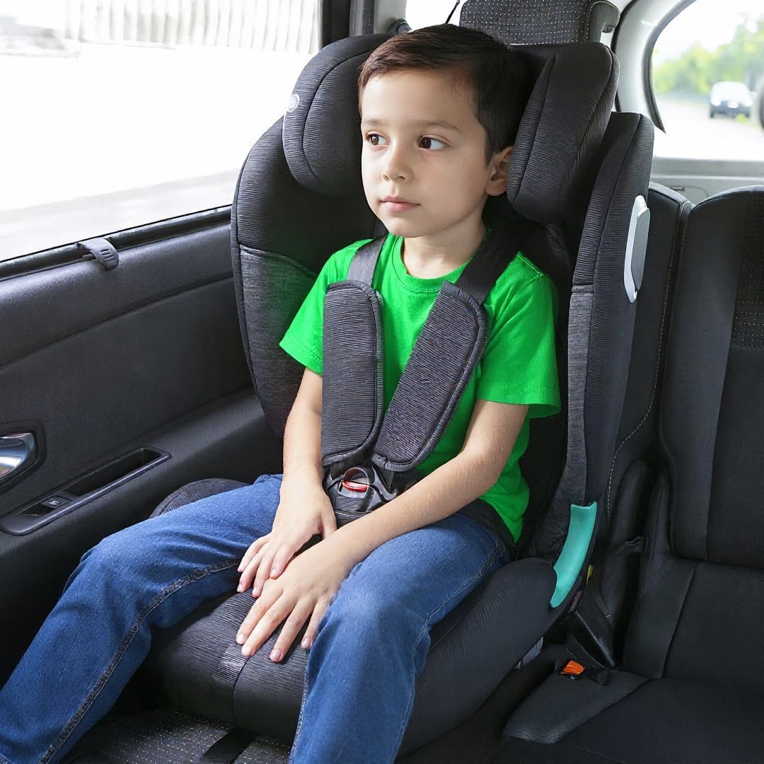 Toral Alzador Coche Niño con Isofix - Silla Coche Grupo 1 2 3 i-Size - Desde 76-150 cm - Silla Coche Bebe - Elevador coche niño y niña - Silla bebe coche Modelo Jerez Negro