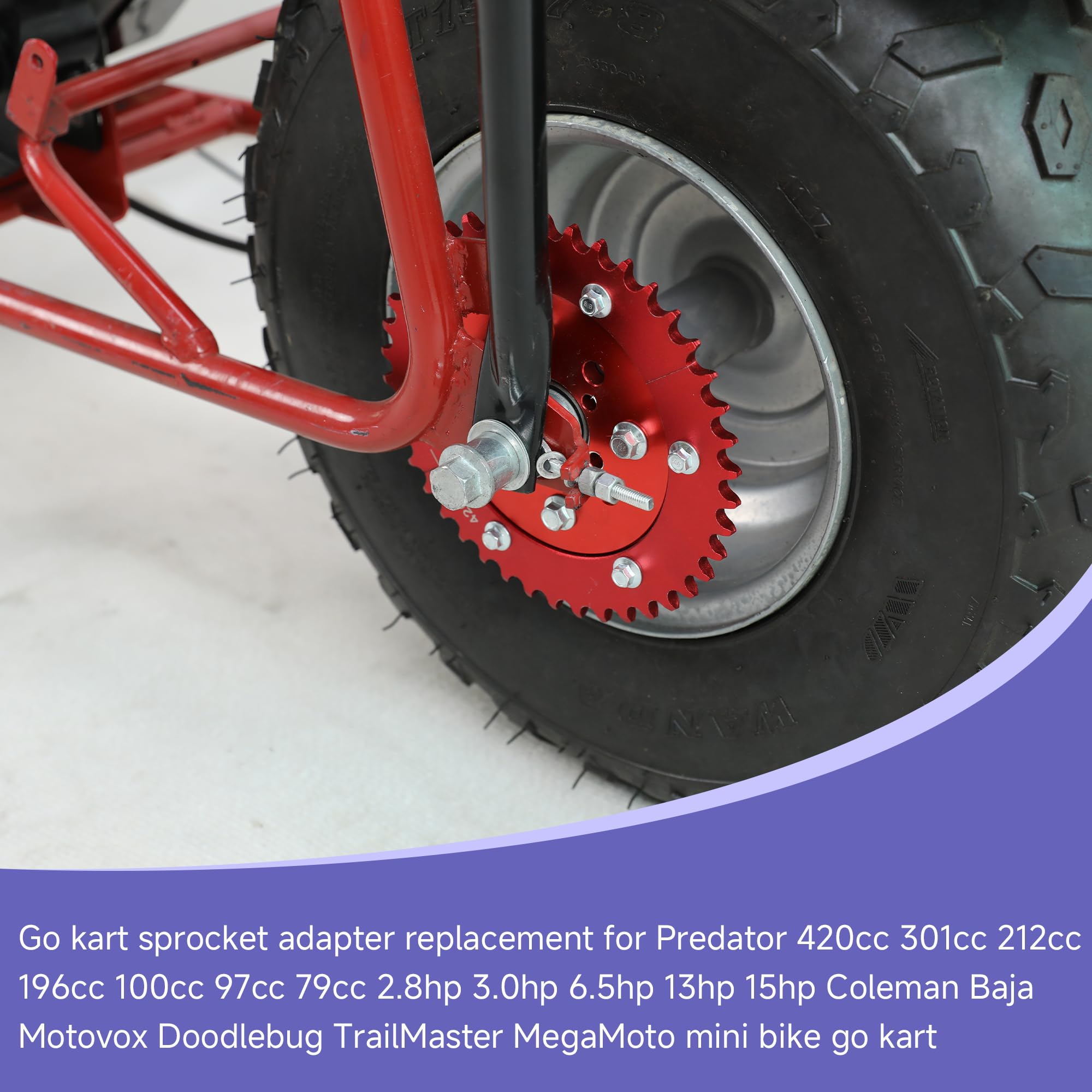 Mini Bike 420 Pignone 42 denti Go Kart Split Pignone Hub Compatibile con Coleman BT200X CT200U CT200U-EX Baja Warrior Massimo MB200 Predator 212cc 200cc 196cc 6.5hp Mini Bike Parts