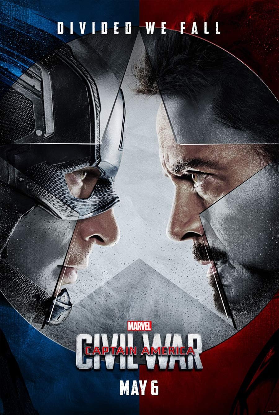 Movie Poster Captain America Civil WAR 2 Sided Original Advance 27x40