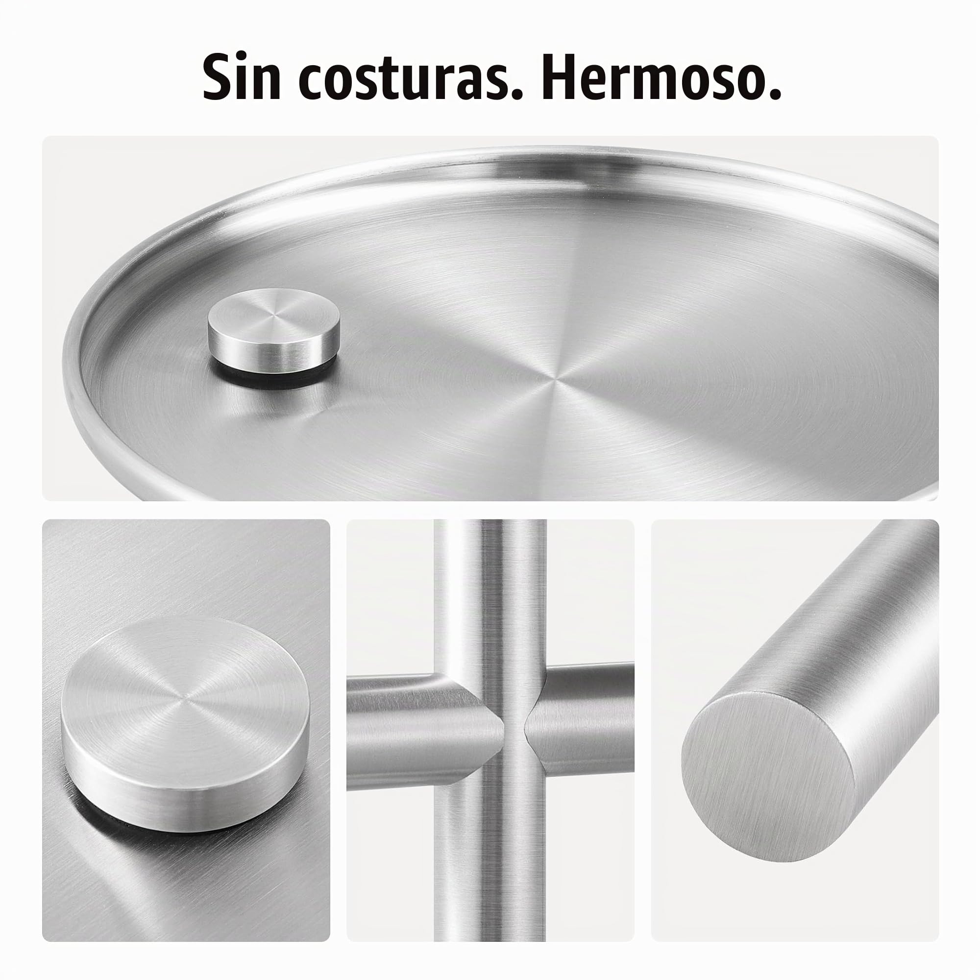 KES Portarrollos Papel Higienico de Pie Soporte Papel Higienico con Estante Portarrollos para Papel Higiénico Acero Inoxidable 18/8 Portarrollo Marmol Cepillado, BPH229-2