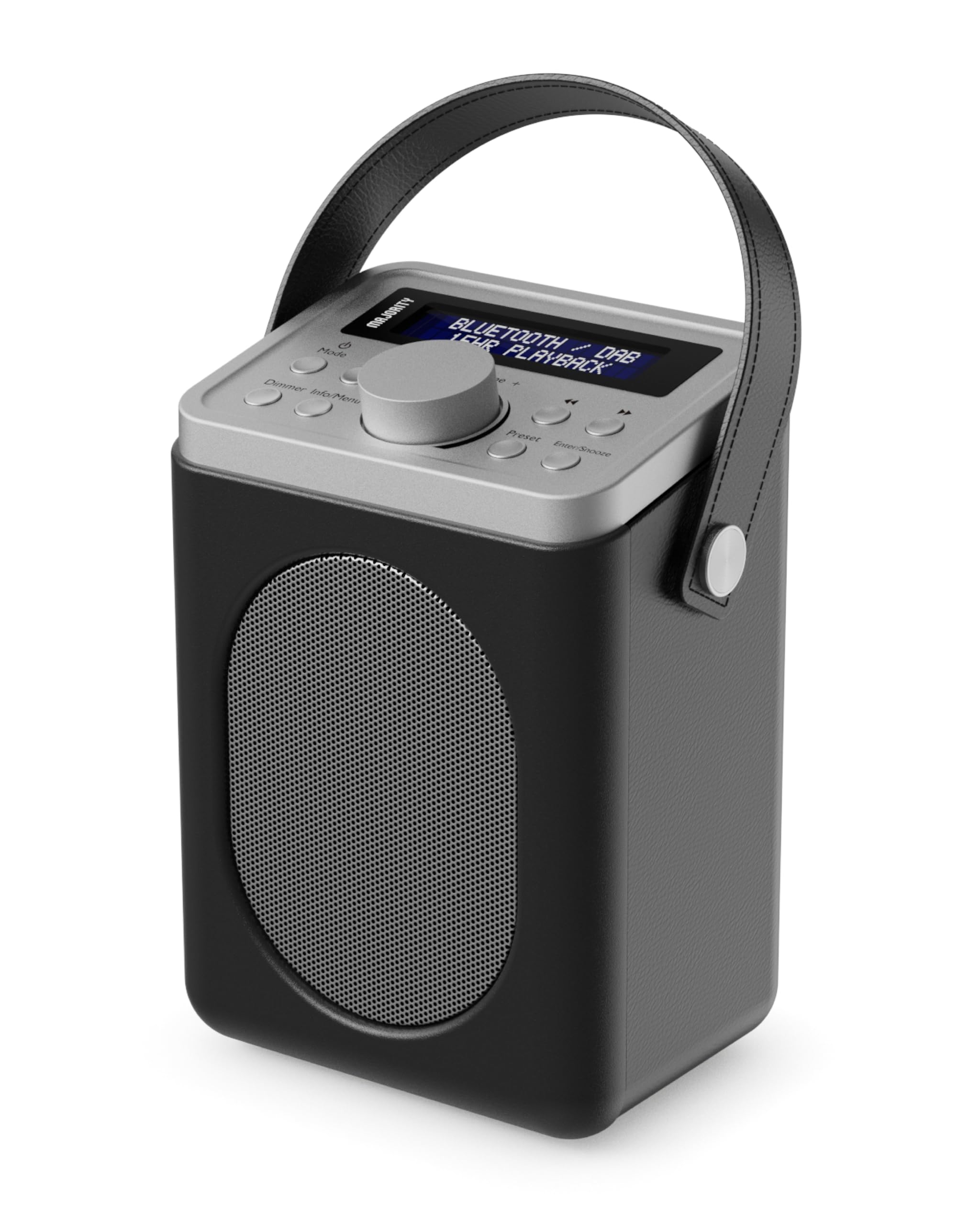 Majority Little Shelford Mono Radio With Bluetooth 3 Mw Black