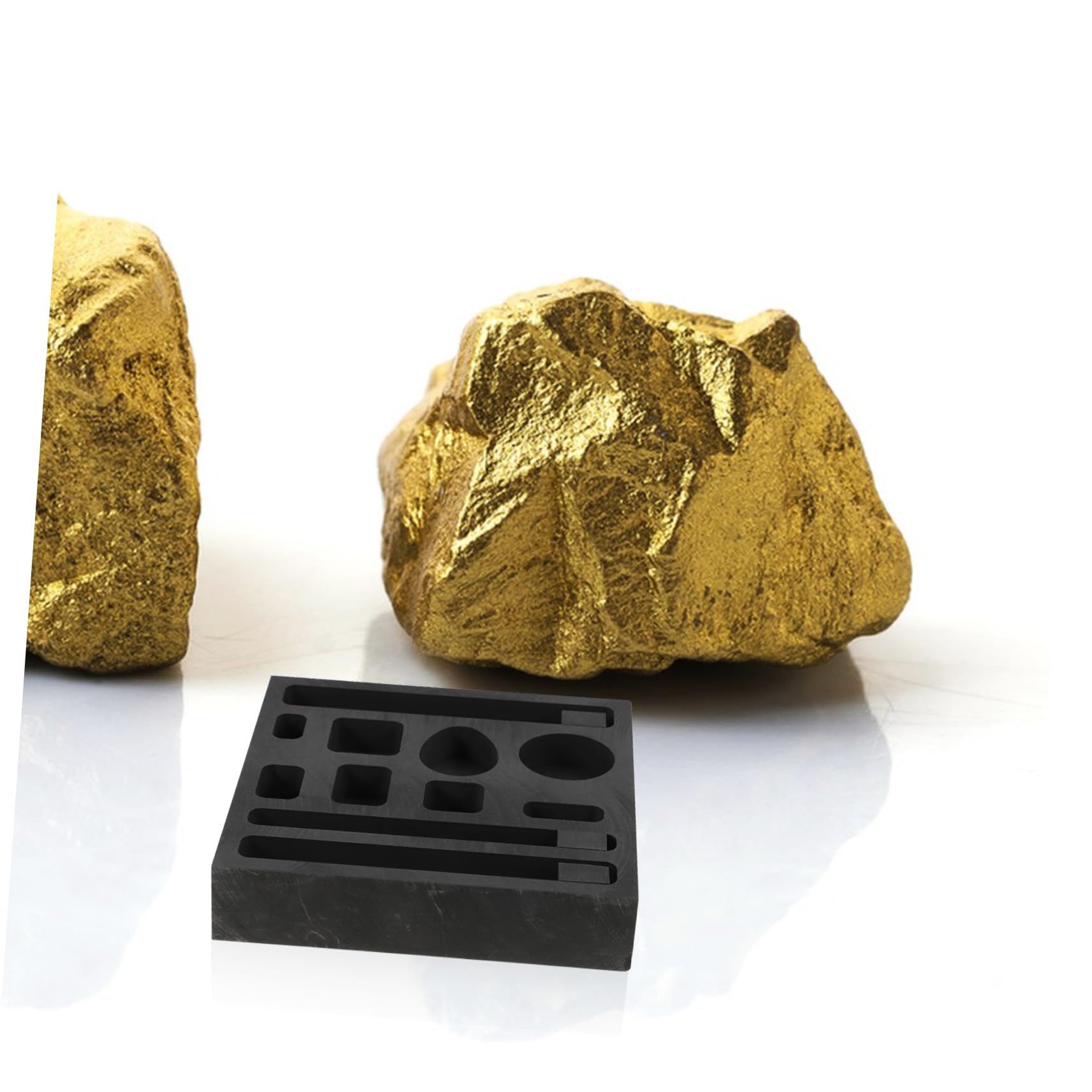 TEHAUX Molde De Lingotes De Grafito De Alta Densidad 10X10X0.83 Pulgadas Molde De Joyería Para FundicióN Y RefinacióN De Metales Herramienta Para Talleres Y Artesanía MetalúRgica