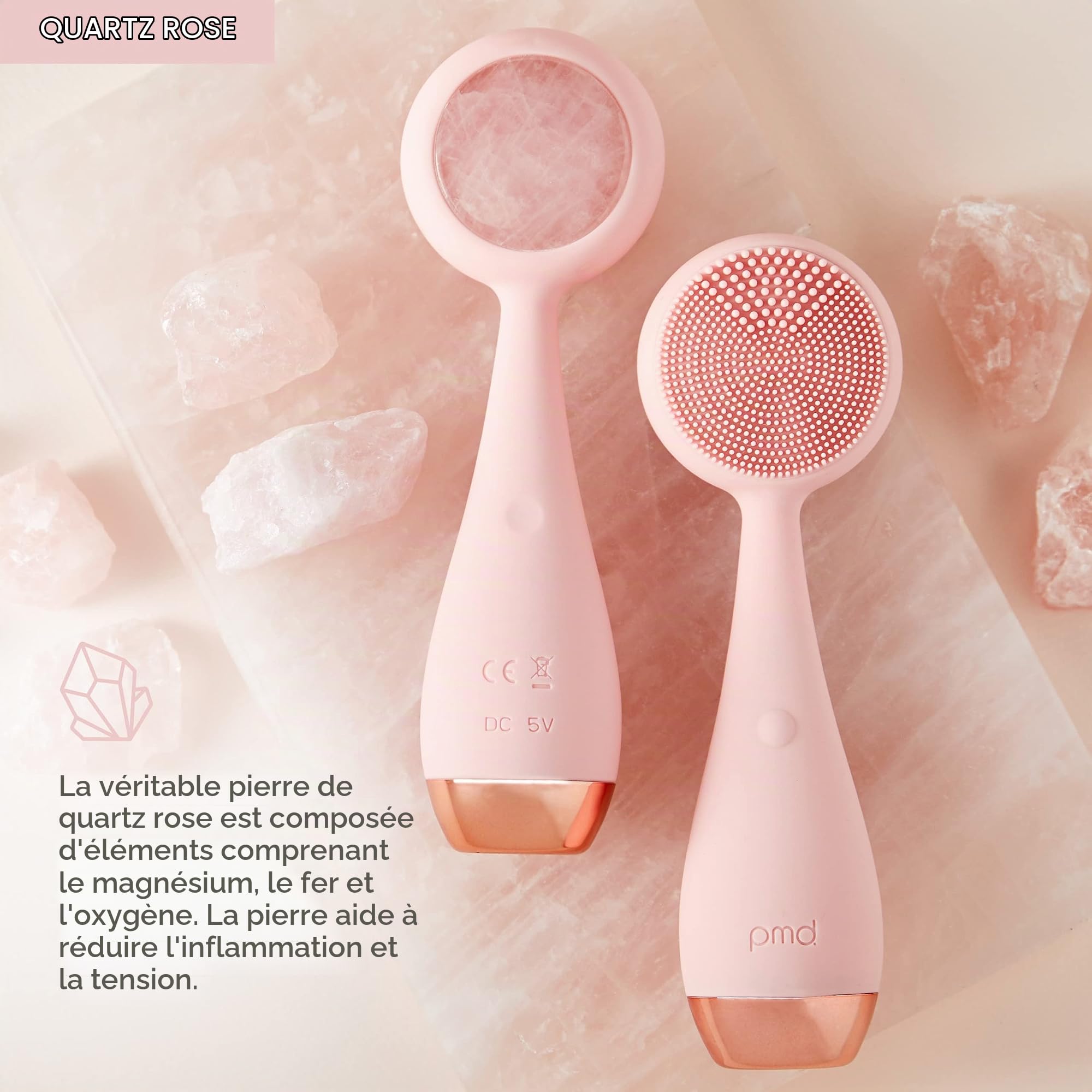 PMD PMD Clean Pro RQ - Blush with Rose Gold Finish For Unisex 1 Pc Facial Brush