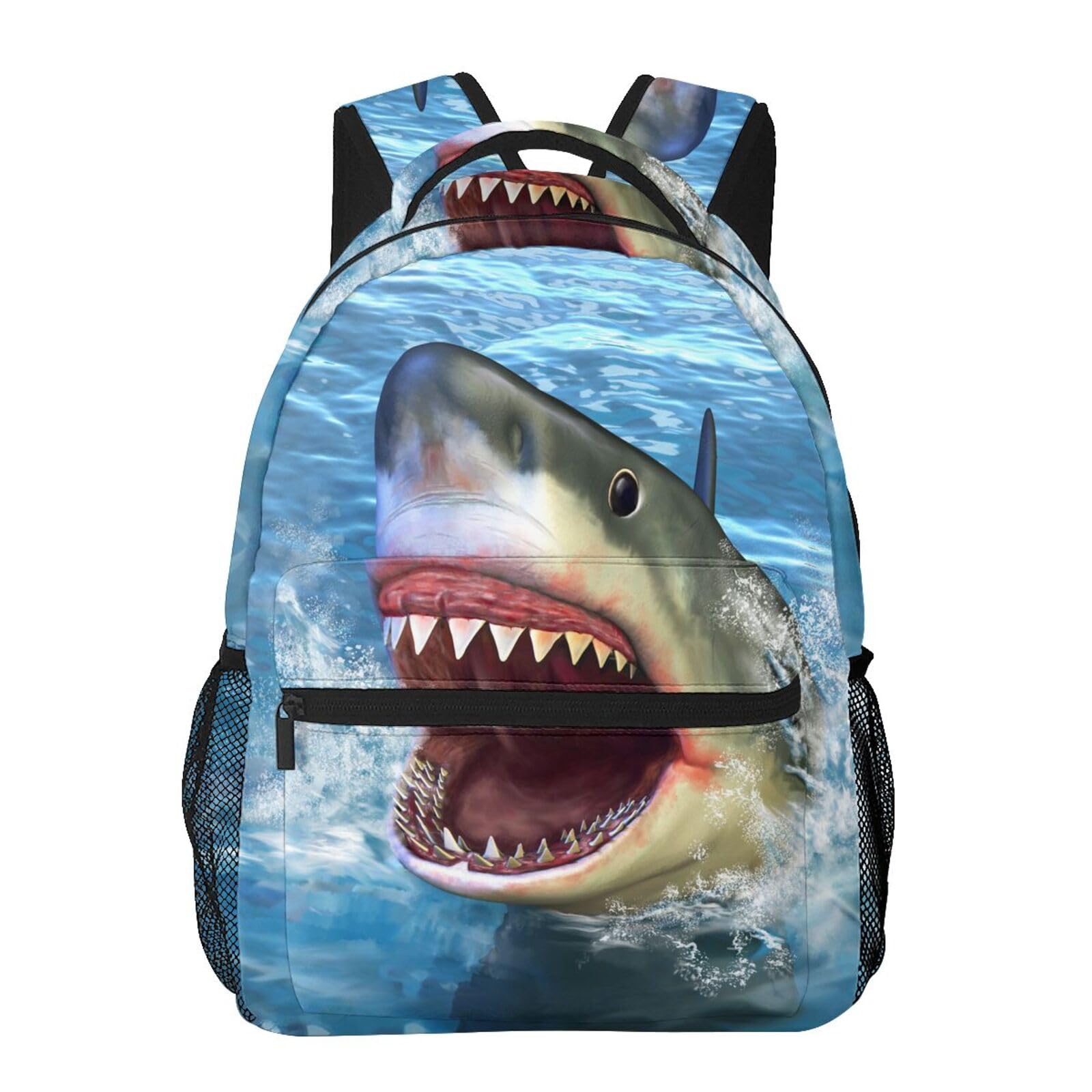 HKHEHOP Cool Shark Mouth Backpack For School Laptop Bags Bookbag Big Casual Daypack For Student Girls Boys Kids Teens Travel Sports Work