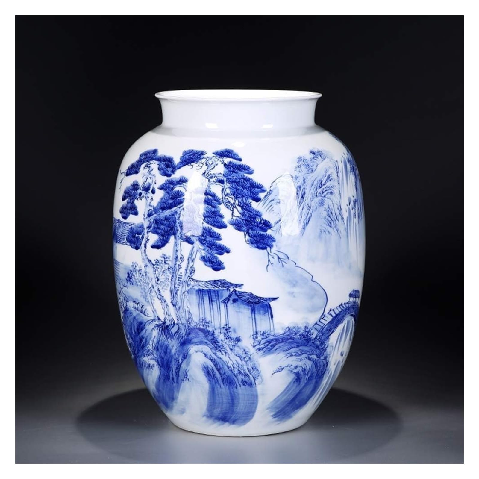 Vase Desktop Ceramic to Decorate Jar Decorative Rustic Decor Decorated with Unique Heart-shaped and Rope Design(C)