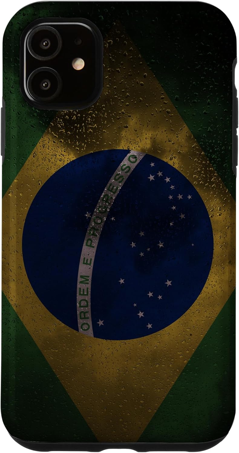 iPhone 12 mini Brazil Raindrop Style Flag - Brazilian Pride Case
