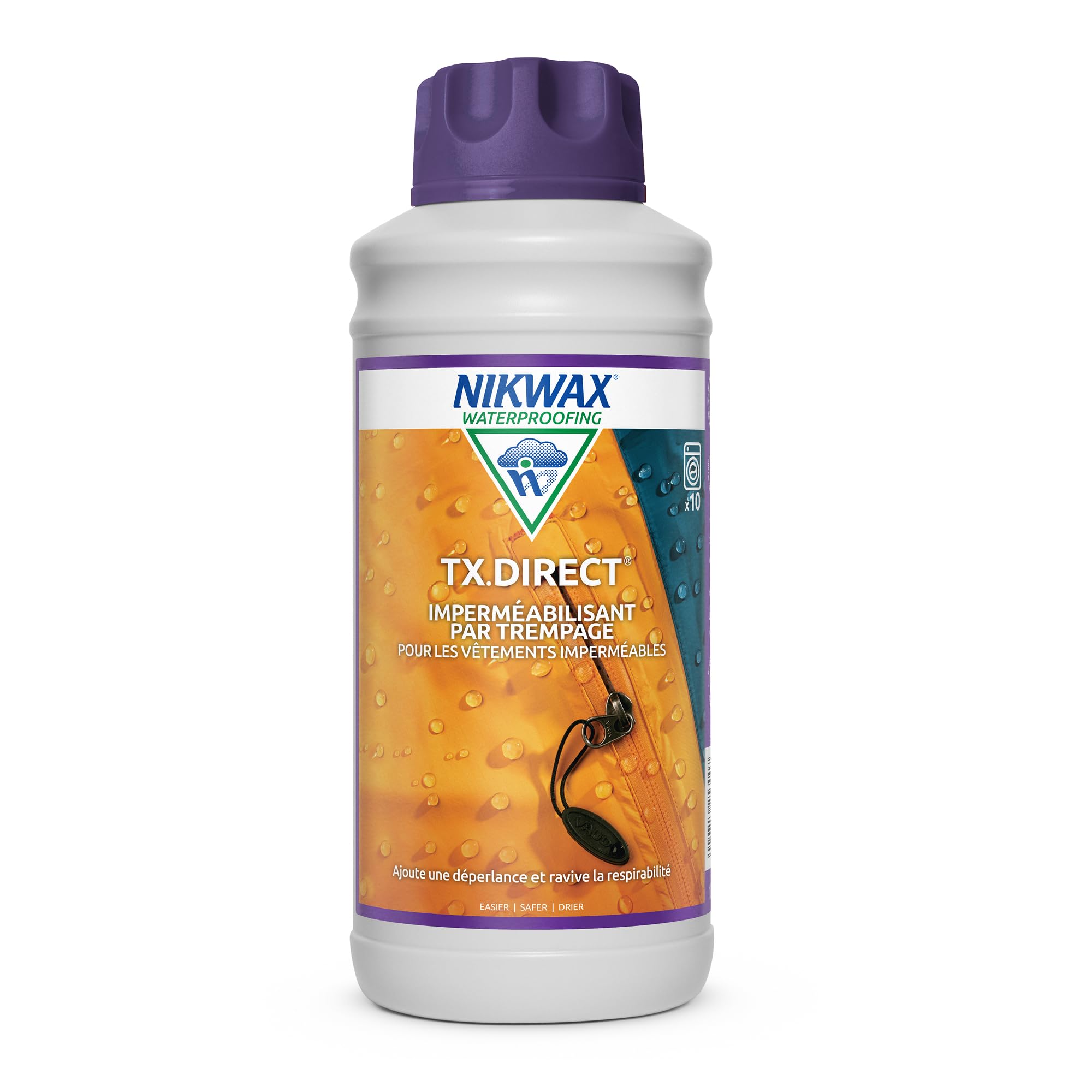Nikwax Imperméabilisant TX.​Direct 1L pour Articles de Plein air | Revitalise la respirabilité et la déperlance | Idéal pour Les Tissus en Gore-​Tex & Sympatex