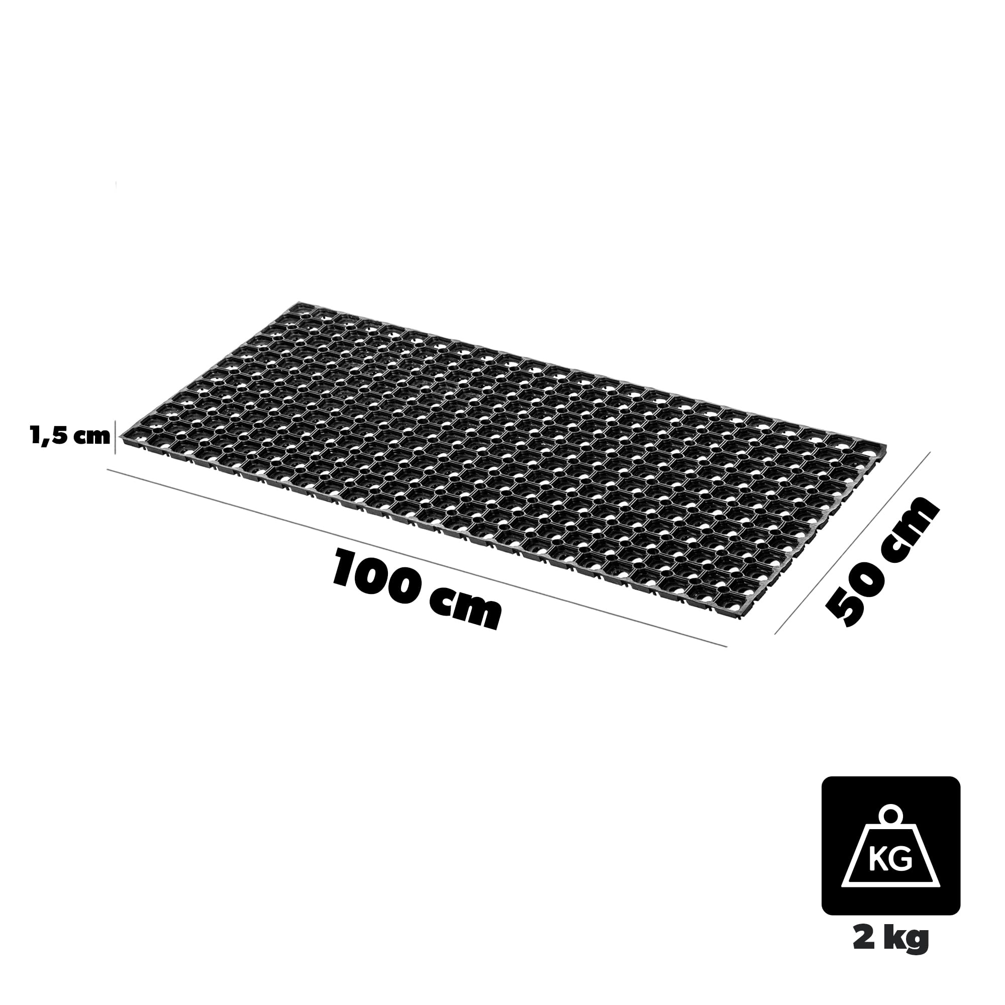 Paillasson en caoutchouc recyclé durable,antidérapant tapis d'entrée