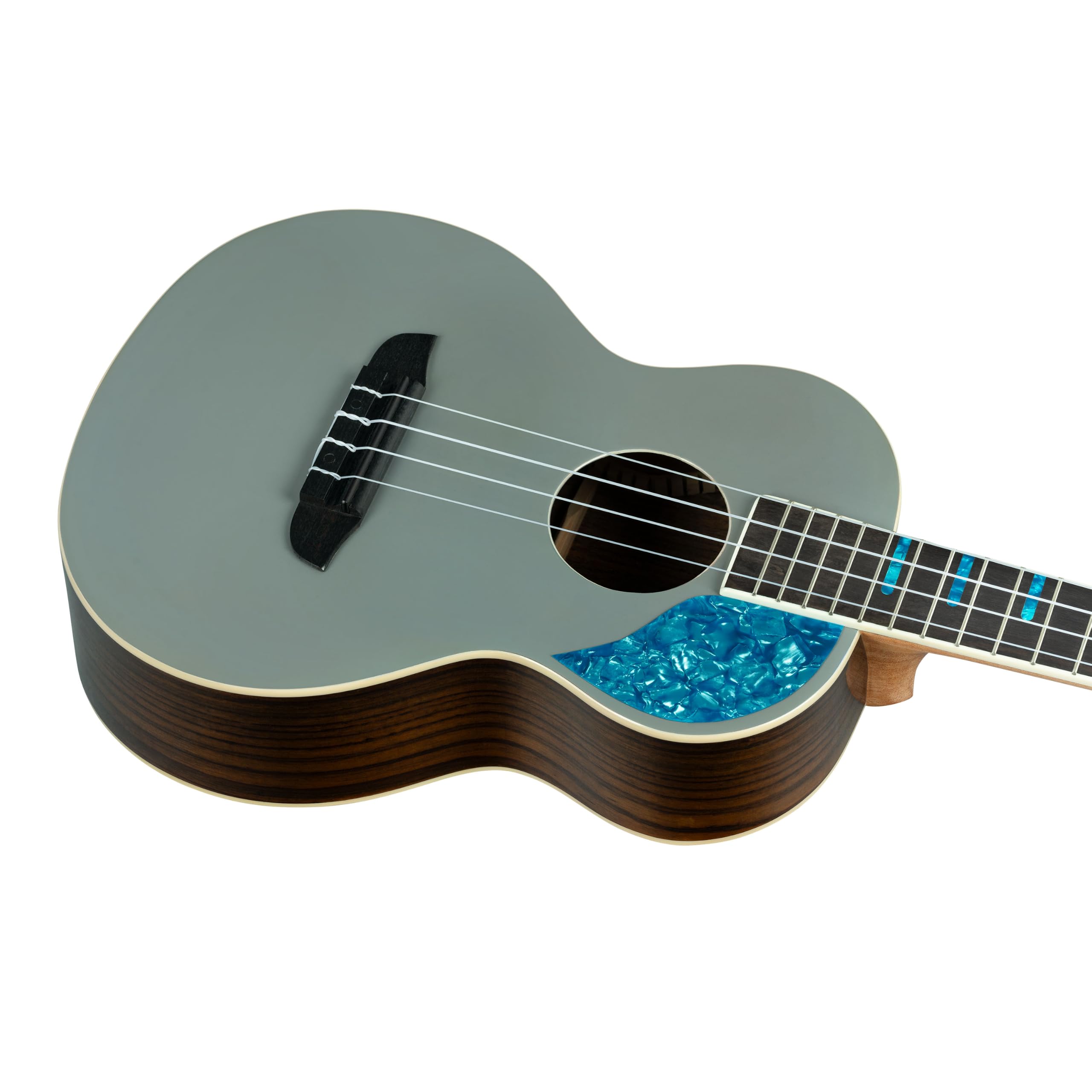 Ortega Guitars Ukulele Tenore Acustico – Ghost Series – Gig Bag Inclusa – Abete Rosso, Grey (RUGH-PLT)