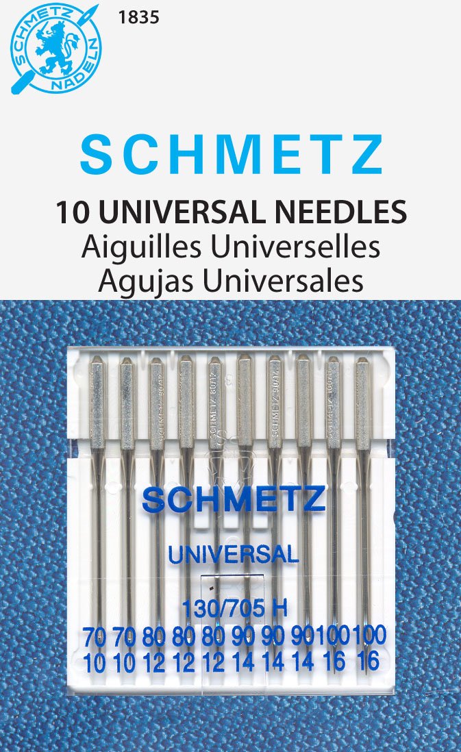 SCHMETZ Universal (130/705 H) Household Sewing Machine Needles - Carded - Assortment - 10 Pack