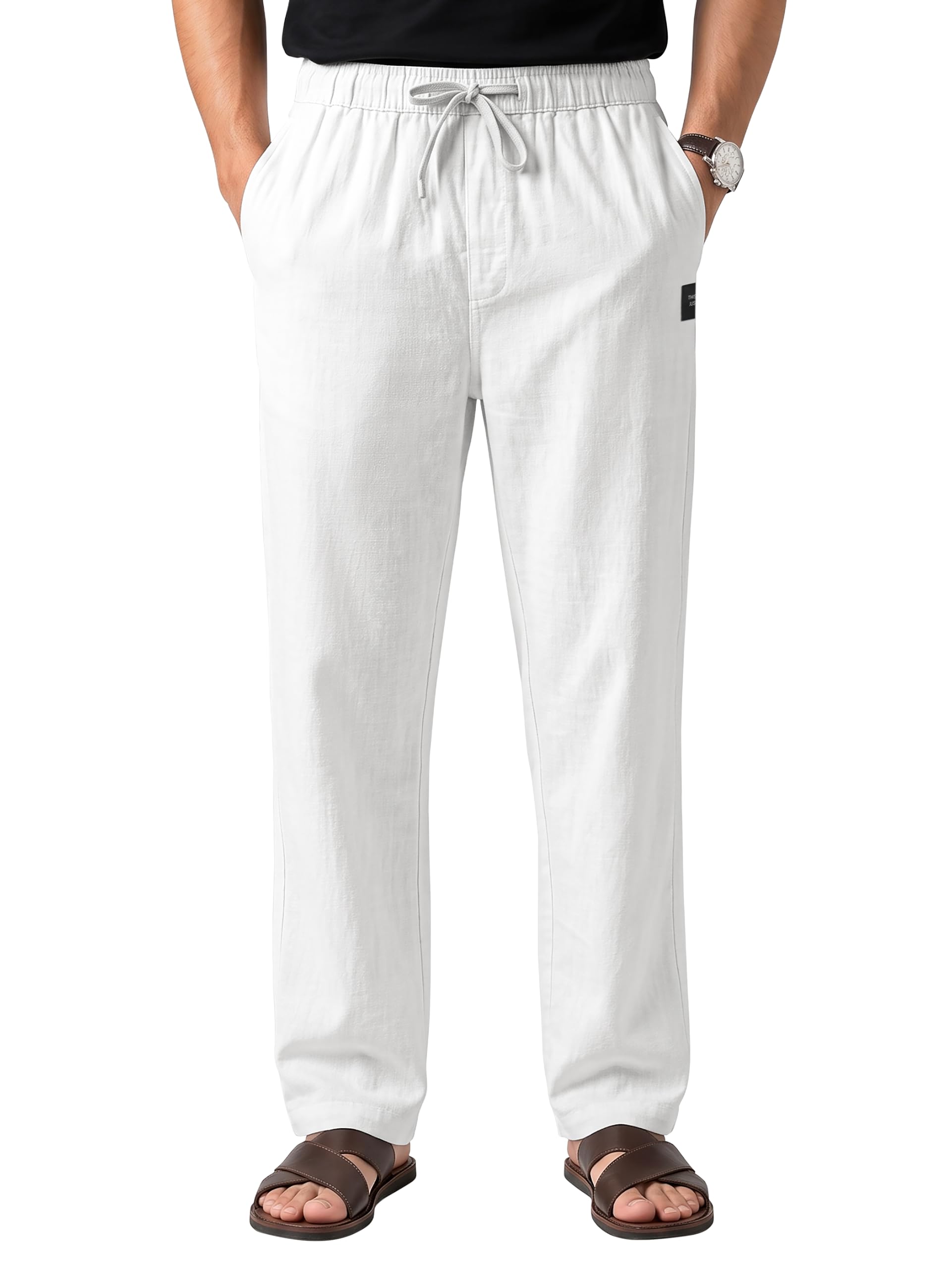 byng Men's Loose Track Pants (BY-MCP-244-249_White-picture-37