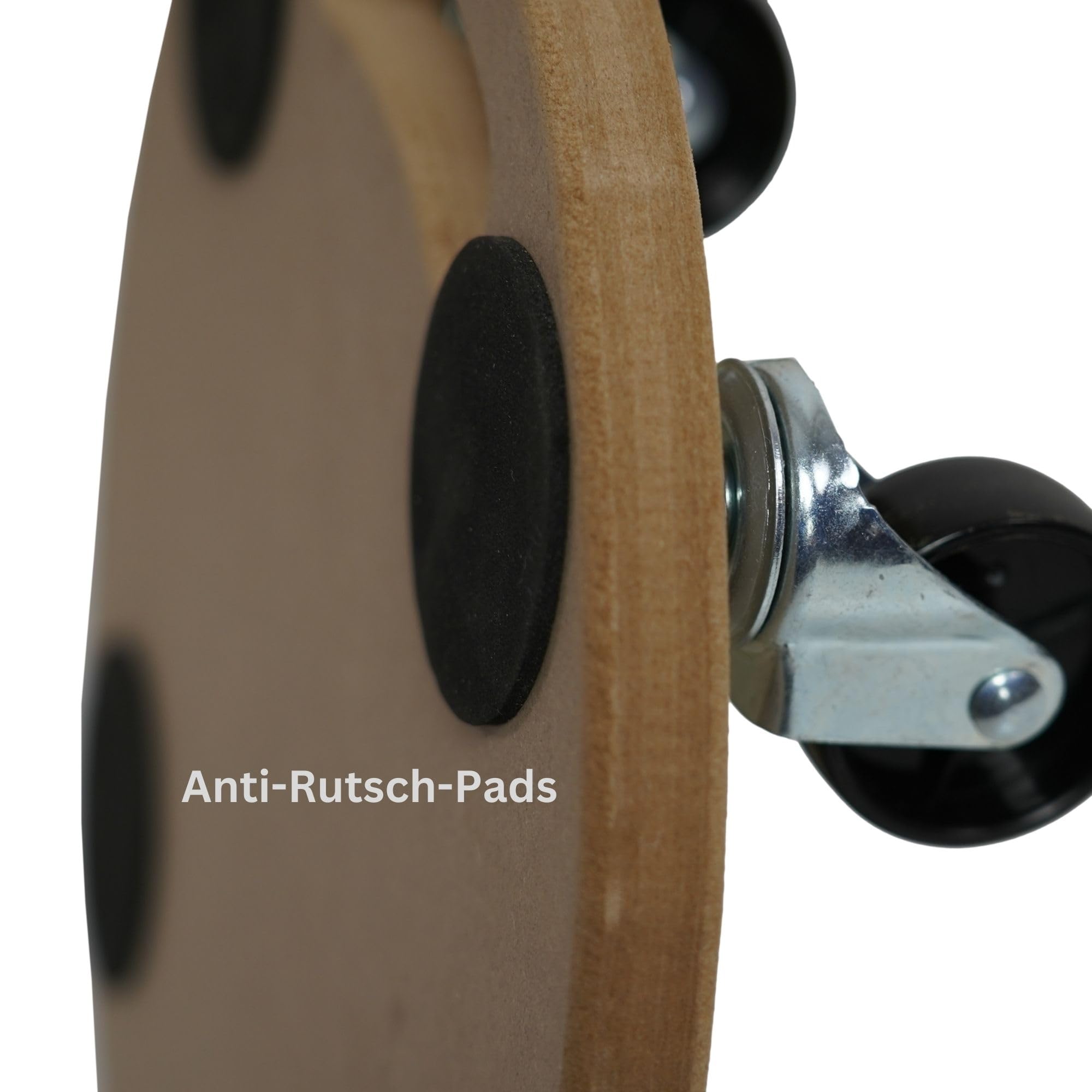 Mega Deal 2X Profi Chariot à roulettes avec 4 roulettes | Rond | HxLxP 11x30x30 cm | Capacité de Charge 100kg | Panneau de Bois MDF | Marron