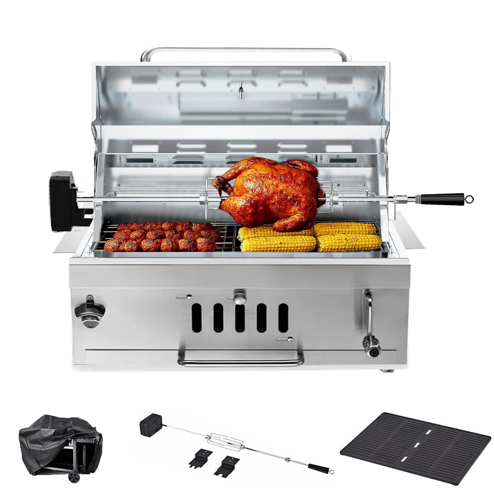 FDSAG 28In Built in BBQ Grills with BBQ Fork Kit