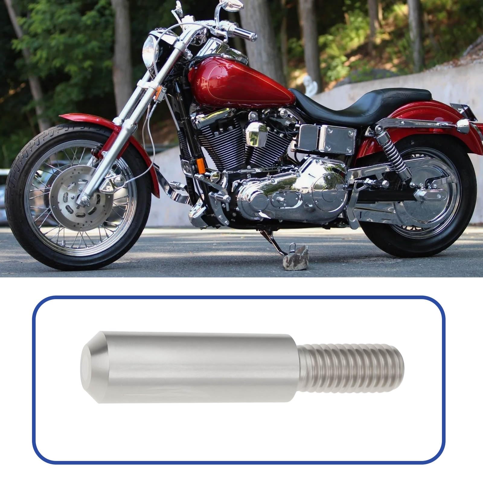 ECSiNG Adapter anteny radiowej 38 mm ze stali nierdzewnej kompatybilny z Har-ley Electra Glide FLHT Road Glide FLT ULTR 1989-Later