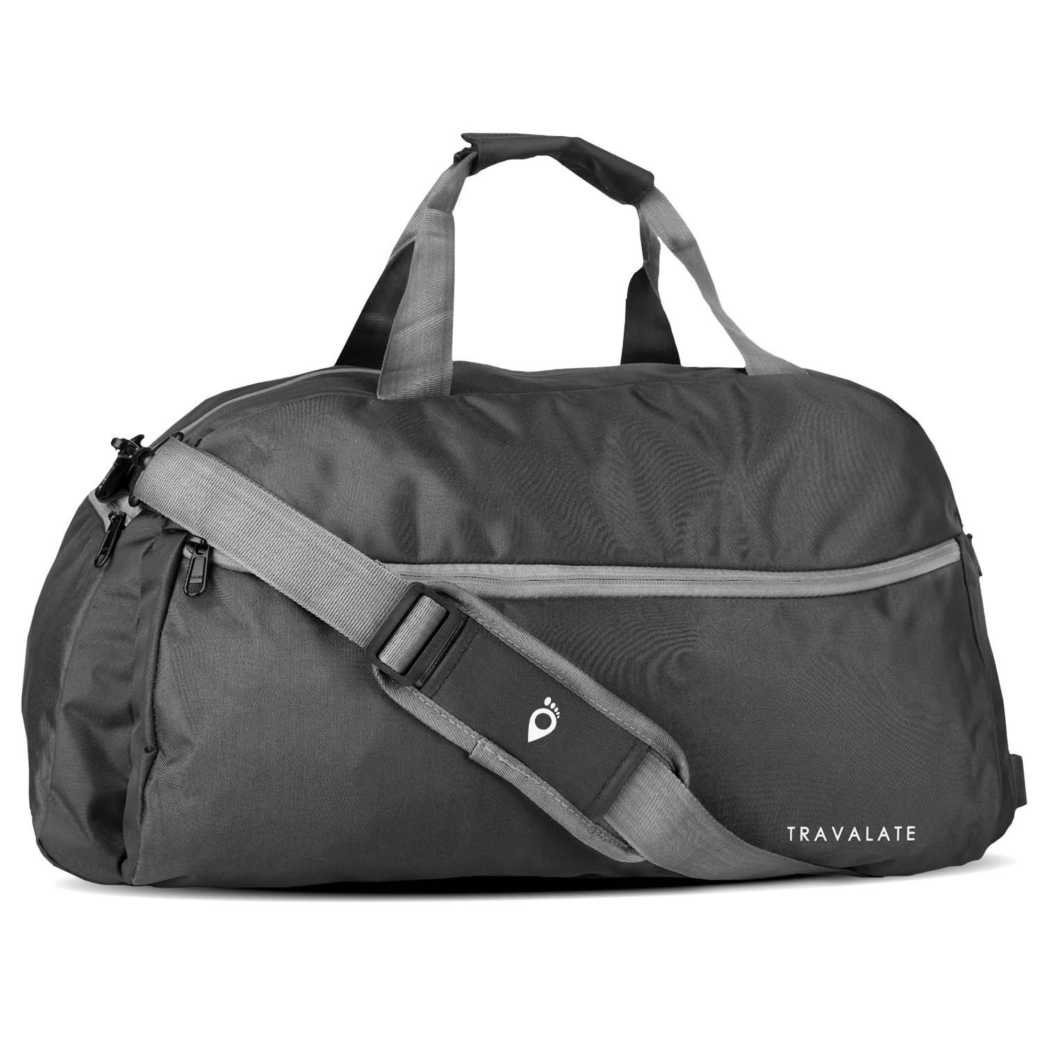 Travalate Polyester 45 L Multi Pocket Ultra Light Travel Duffle Bag Organizer for Men and Women (Grey, 20 X 18 X 11 Inch)