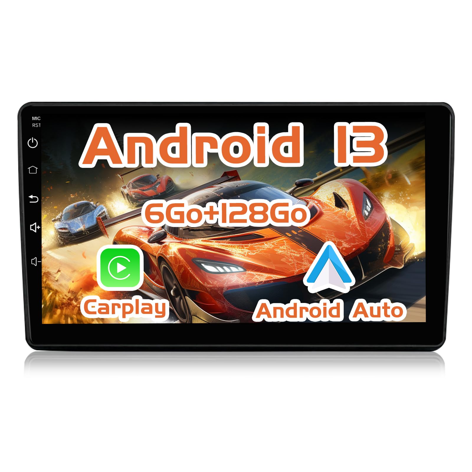 AWESAFE Autoradio Android 13 [6Go+128Go] pour Citroen Berlingo 2 B9 (2008-2019) /Peugeot Partner avec 4G Carplay Android Auto 9 Pouces Écran GPS BT WiFi USB DSP Commande au Volant