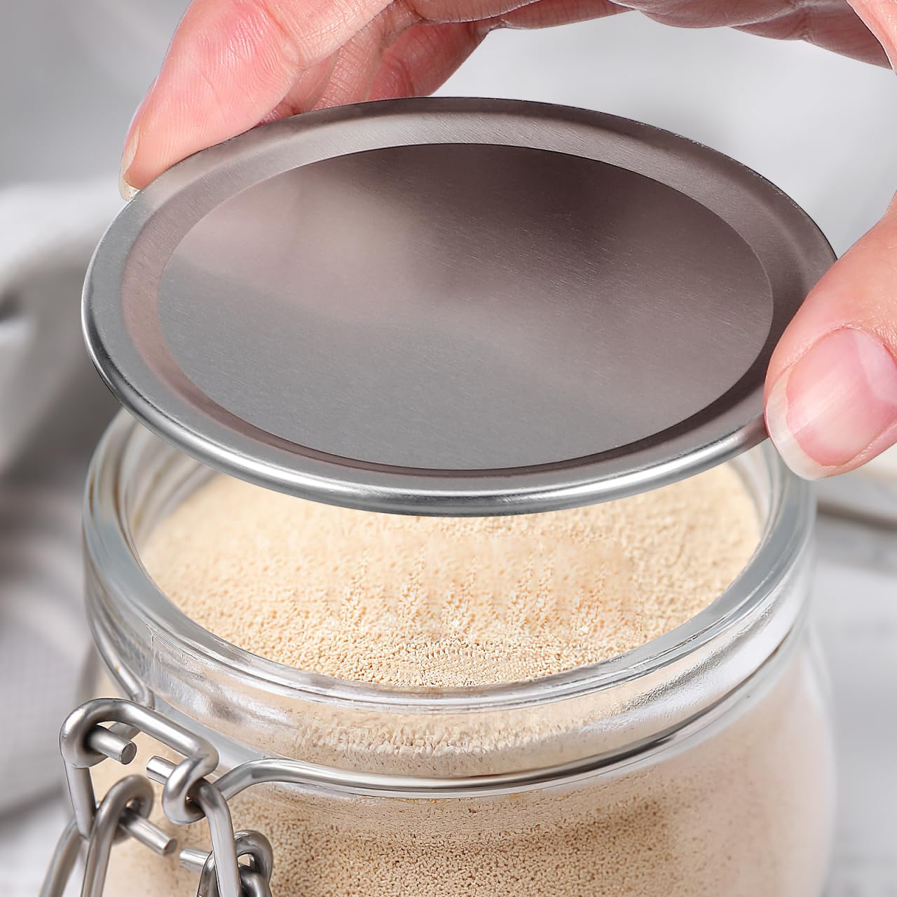 24 Stück Einmachglas-Ersatzringe Aus Metall (Silber) - Luftdicht Für Mason Jars & Breite Gläser