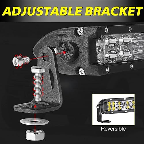 Miniatura 8 de Barra de luz LED delgada de 42 pulgadas, combo de inundación puntual de 360 W, barra de luz de conducción todoterreno de doble fila, barra de luz