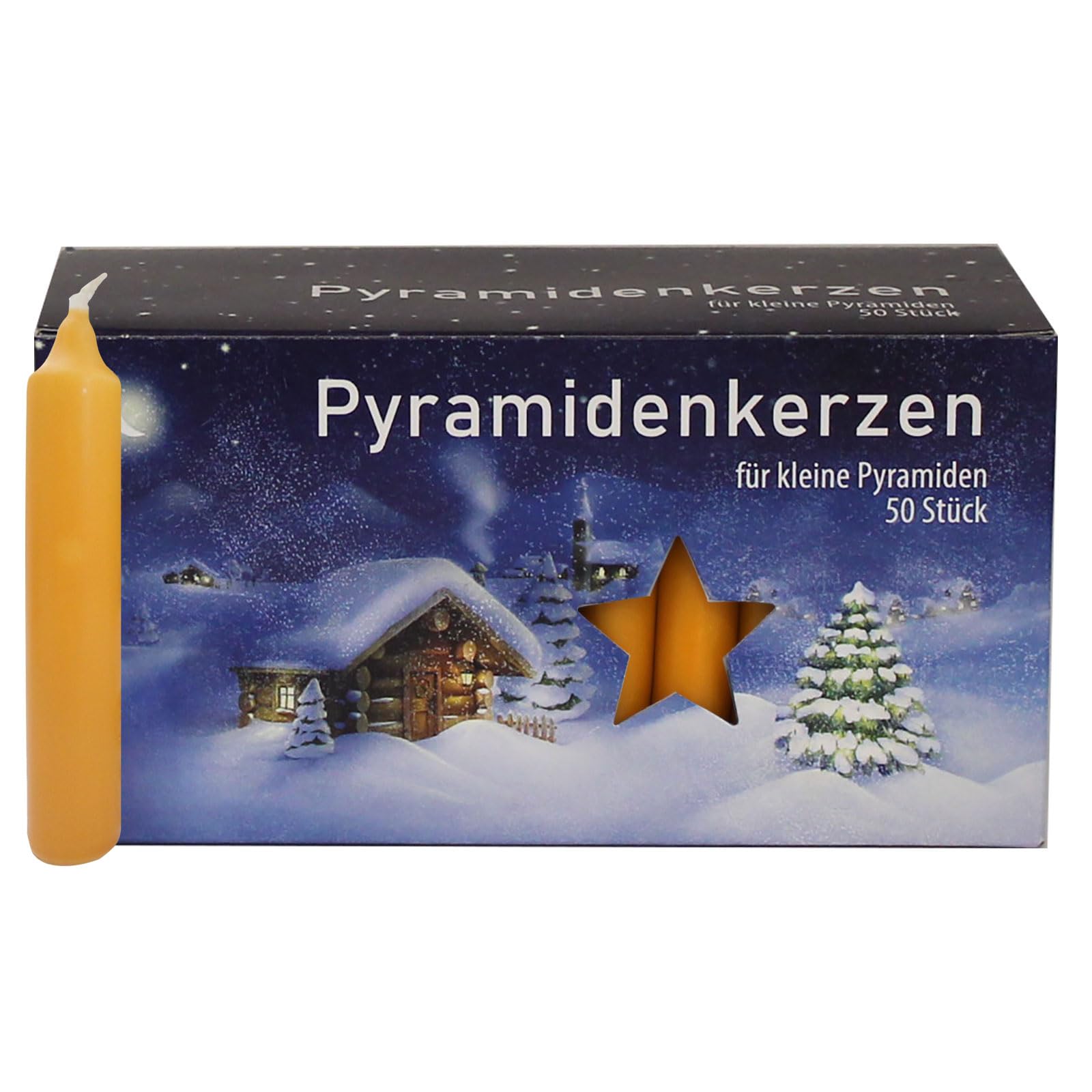ApogVersand Set 3 Candele A Piramide Piccole 14x70mm - Bianco, Rosso, Naturale Per Albero Di Natale E Avvento - 5