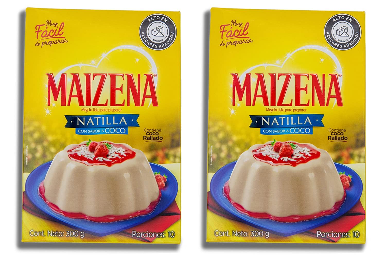 Natilla con Coco Mix Maizenaa 2 Boxes 300g of Each