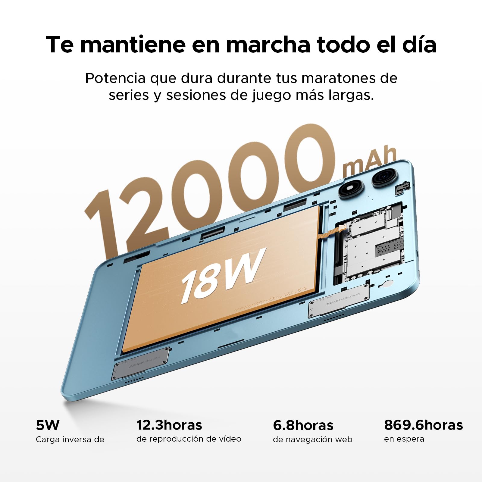 P13 Pro Tablet 13 Pulgadas 120Hz Android 16, 48GB RAM + 256GB ROM(TF 2TB), Tablet con Teclado y Lapiz, T7280 Octa-Core, 12000mAh/18W, 16MP+8MP, Gemini AI, Widevine L1, Face ID, Dual SIM 4G, Azul