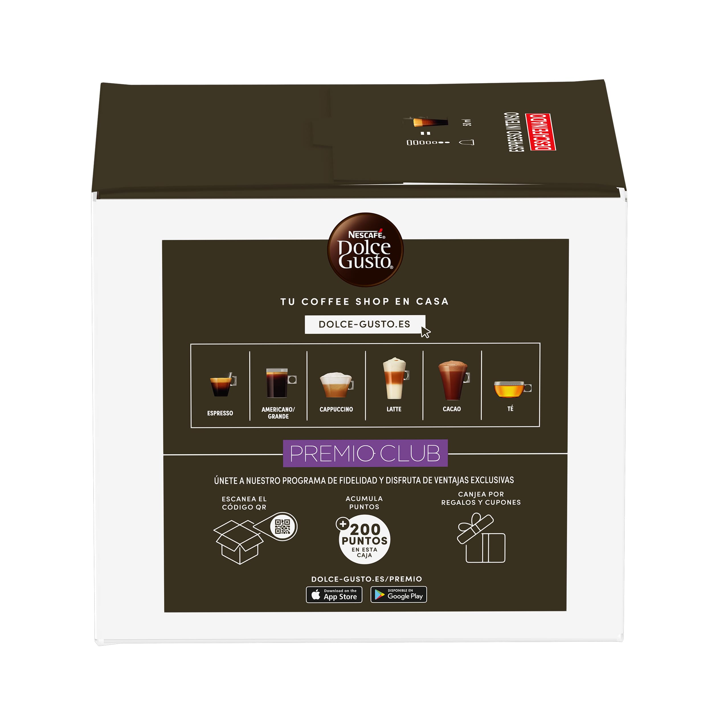 NESCAFÉ Dolce Gusto Espresso Intenso Descafeinado Kapsułki 90 Sztuk (3x30) Oryginalne