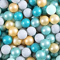 Vista 31 de Paquete de 100, 200, 500 pelotas para alberca de bolas, set de estrellas y redondas, sin BPA, sin ftalatos, no tóxico, a prueba de aplastamiento